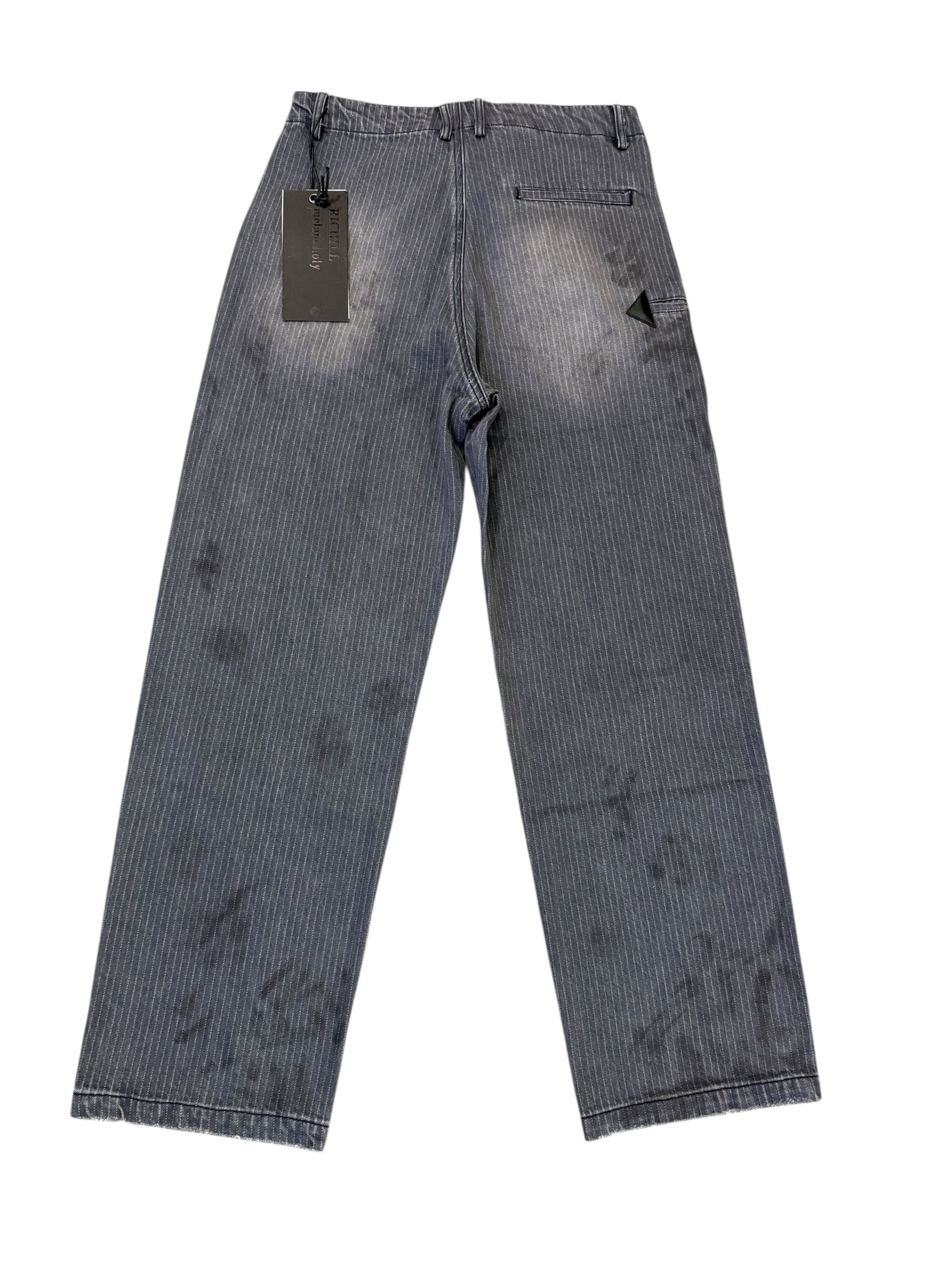 Richill Melancholy German Paneling Denim Jeans Grey