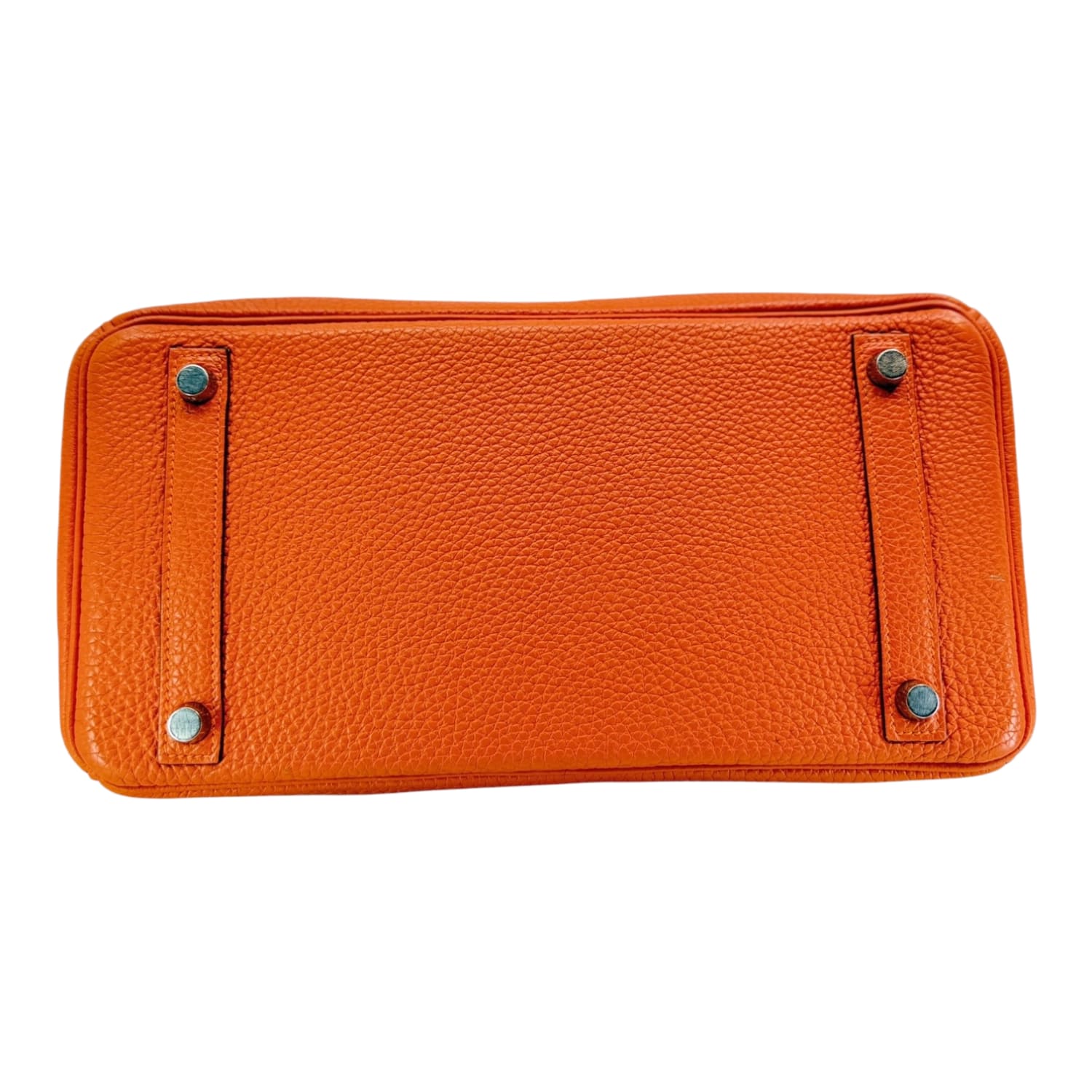Hermes Birkin 30 Handbag Orange Togo Leather with Palladium Hardware