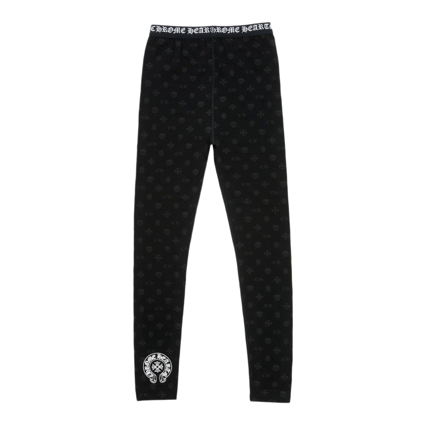 Chrome Hearts Women's Horseshoe Leggings Black Monogram