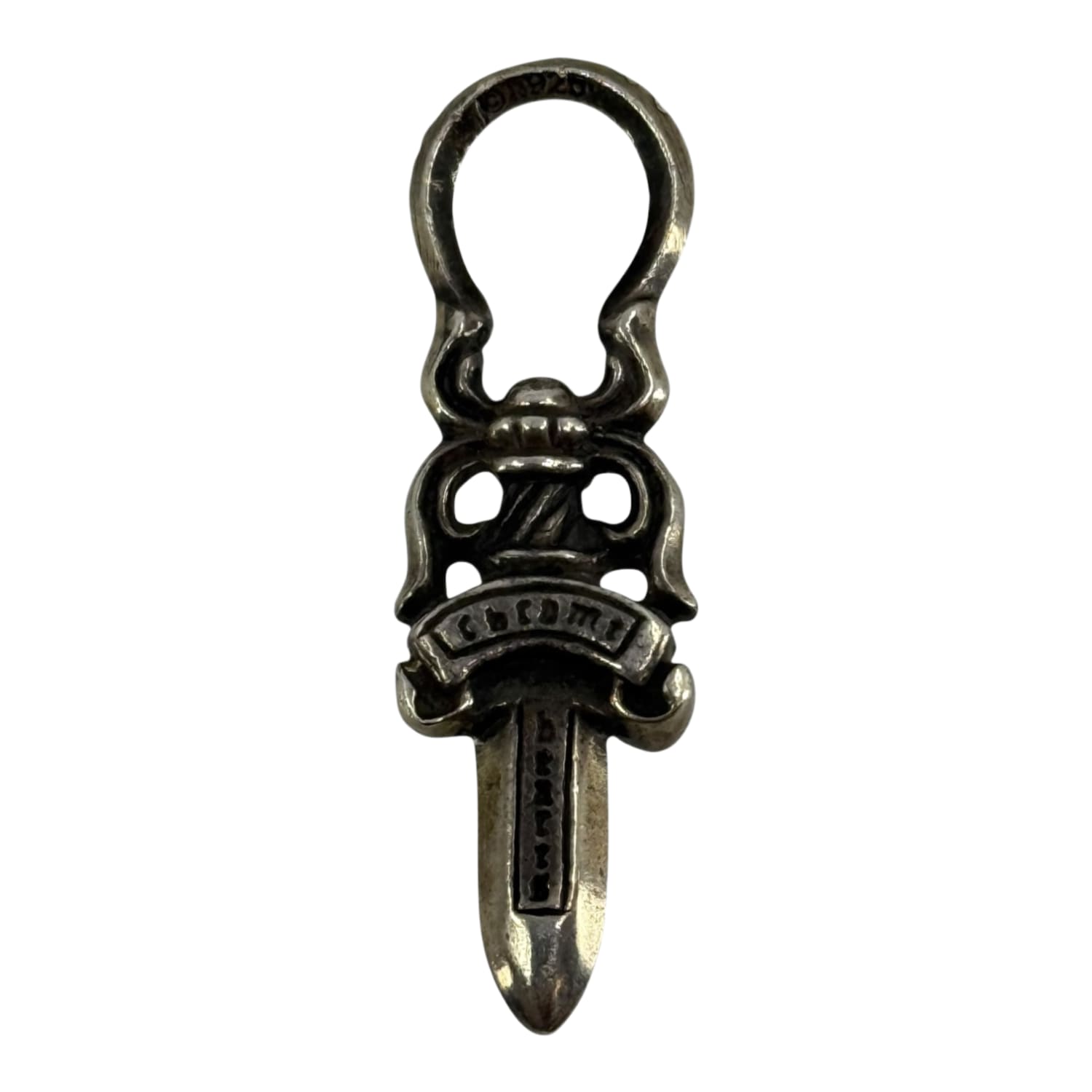 Chrome Hearts Silver Dagger Zip Pendant (Round)