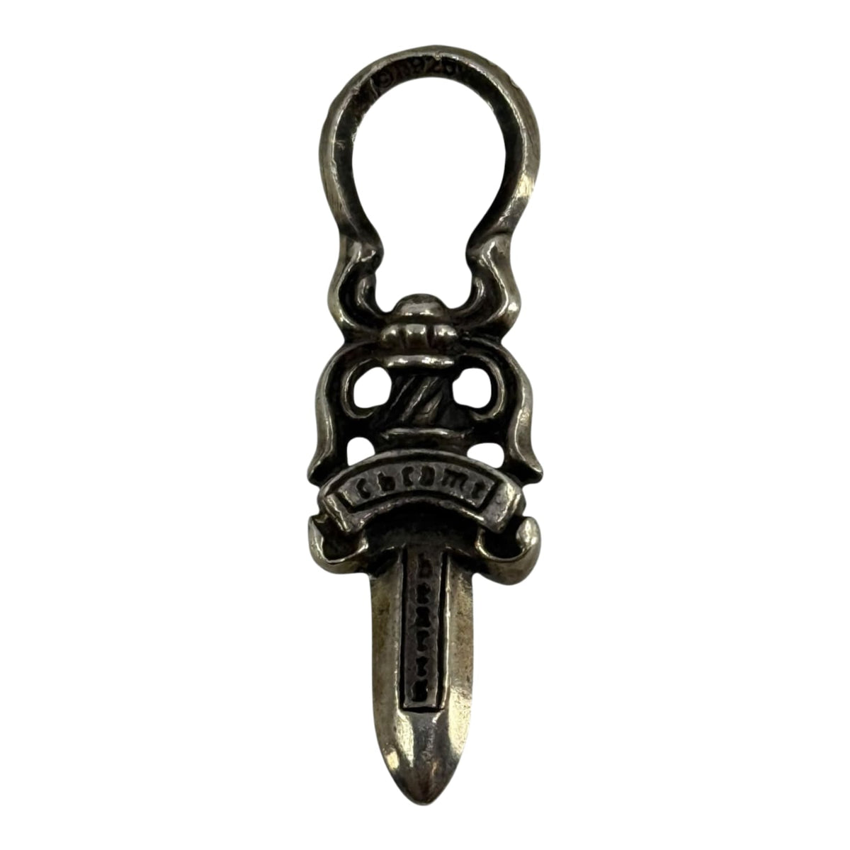 Chrome Hearts Silver Dagger Zip Pendant (Round)