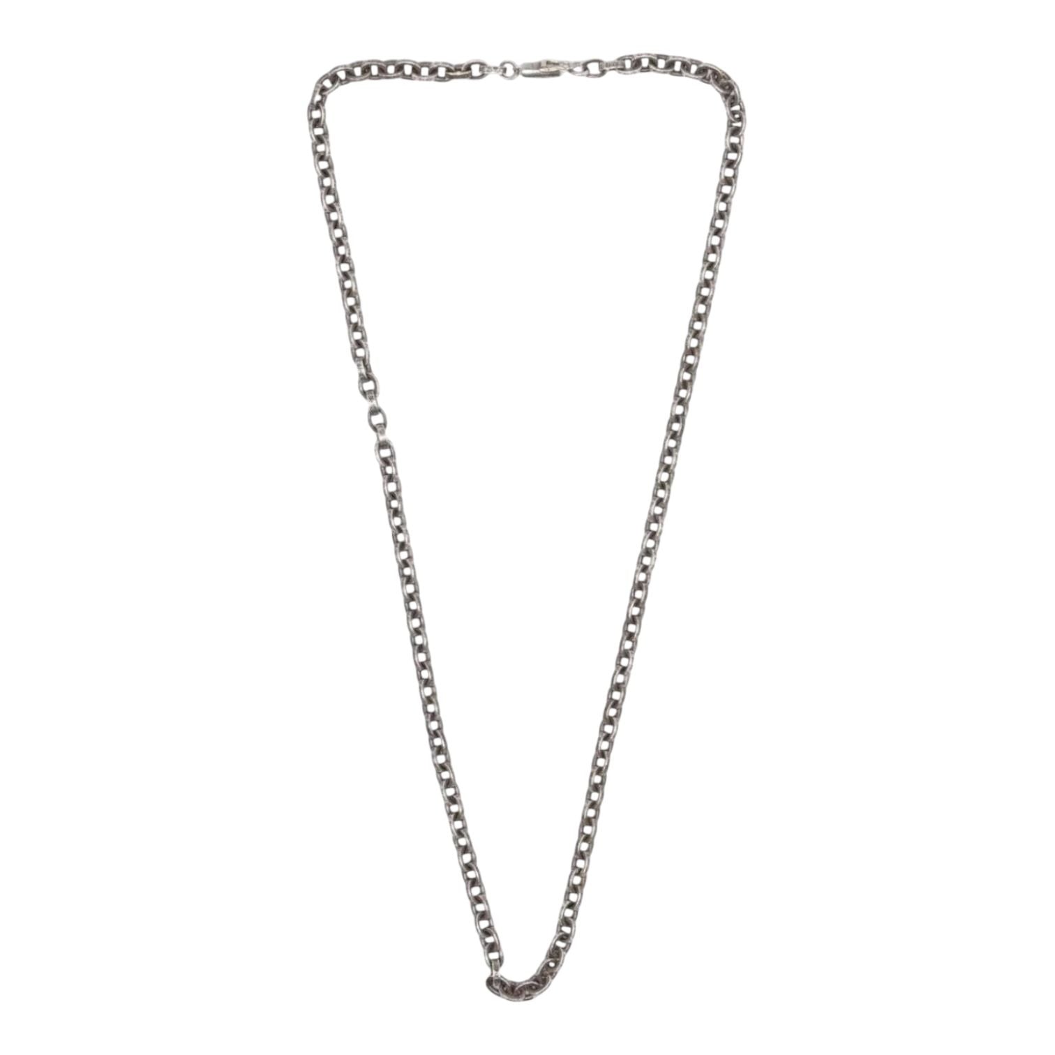Chrome Hearts Silver Paper Chain Necklace - 20 Inches