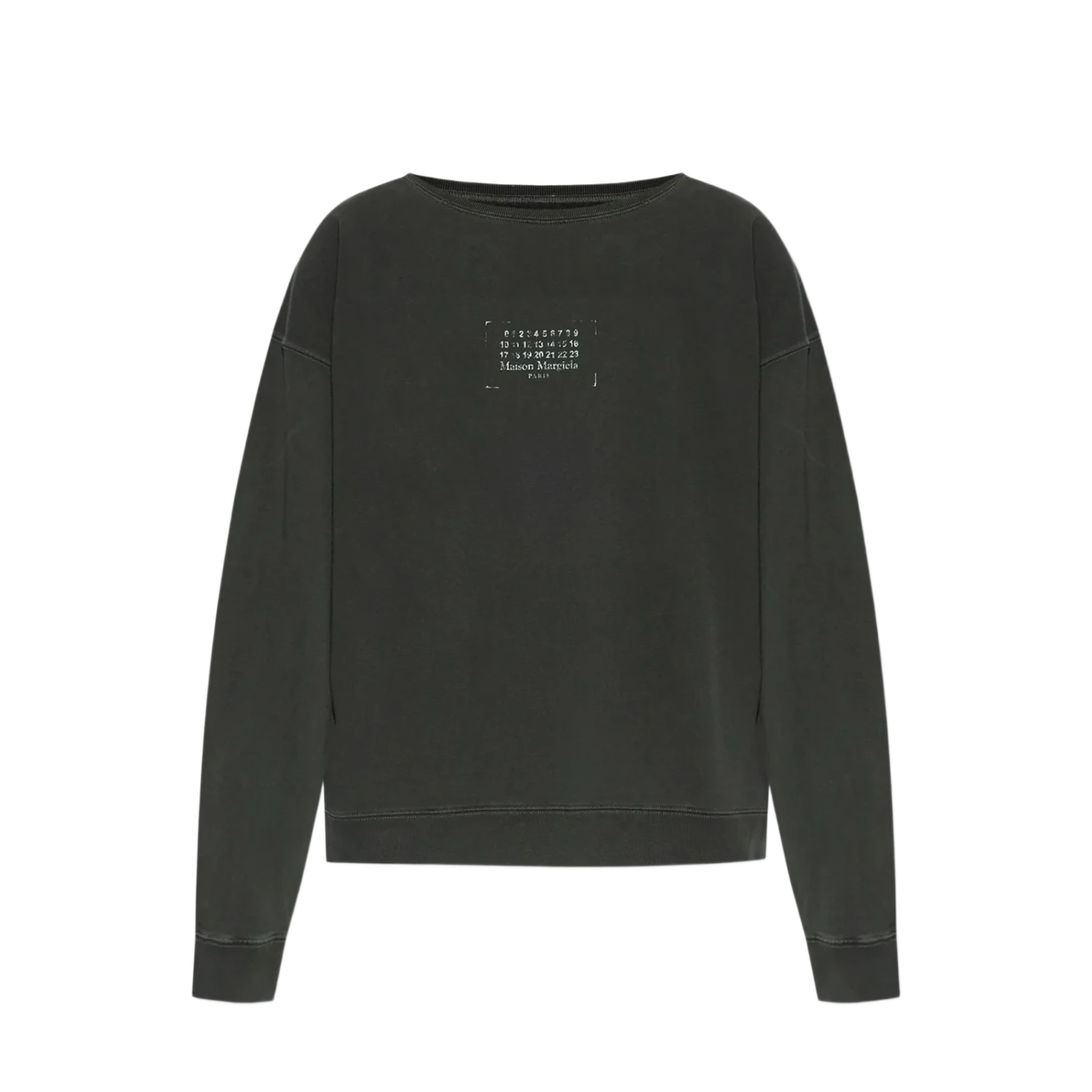 Maison Margiela Black Printed Logo Sweatshirt