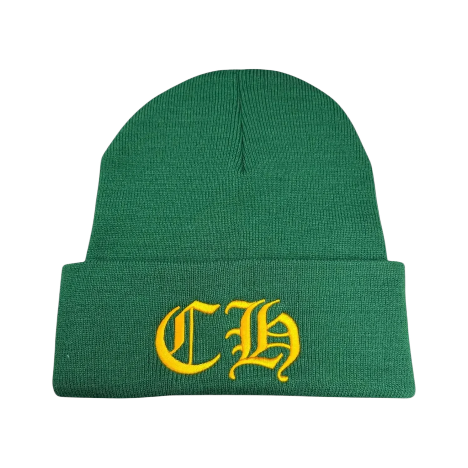 Chrome Hearts CH Logo Beanie Green/Yellow