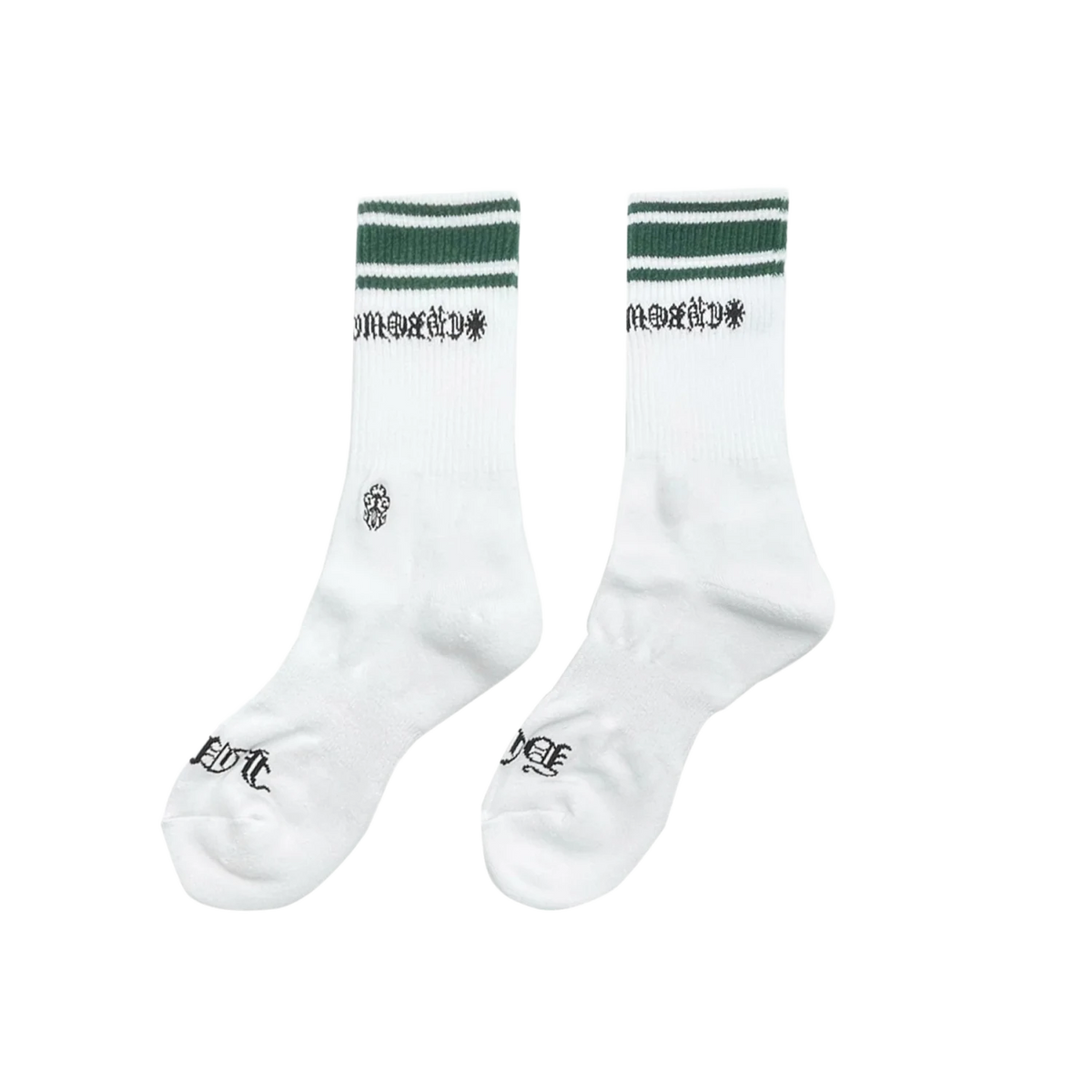 Chrome Hearts Striped Sport Socks White/Green