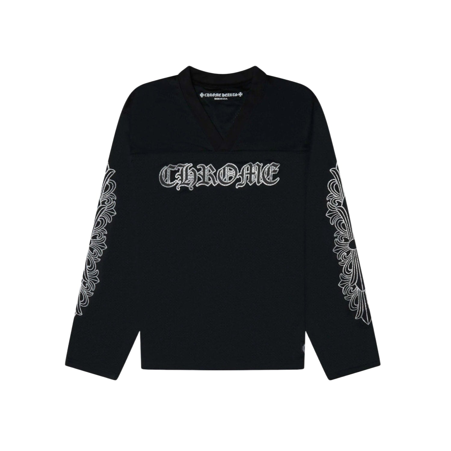 Chrome Hearts Stadium Mesh L/S Warm Up Jersey Black