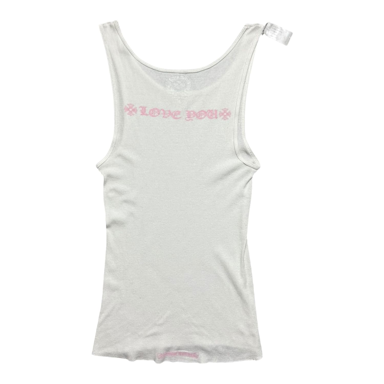 Chrome Hearts Love You Rib Tank White/Pink