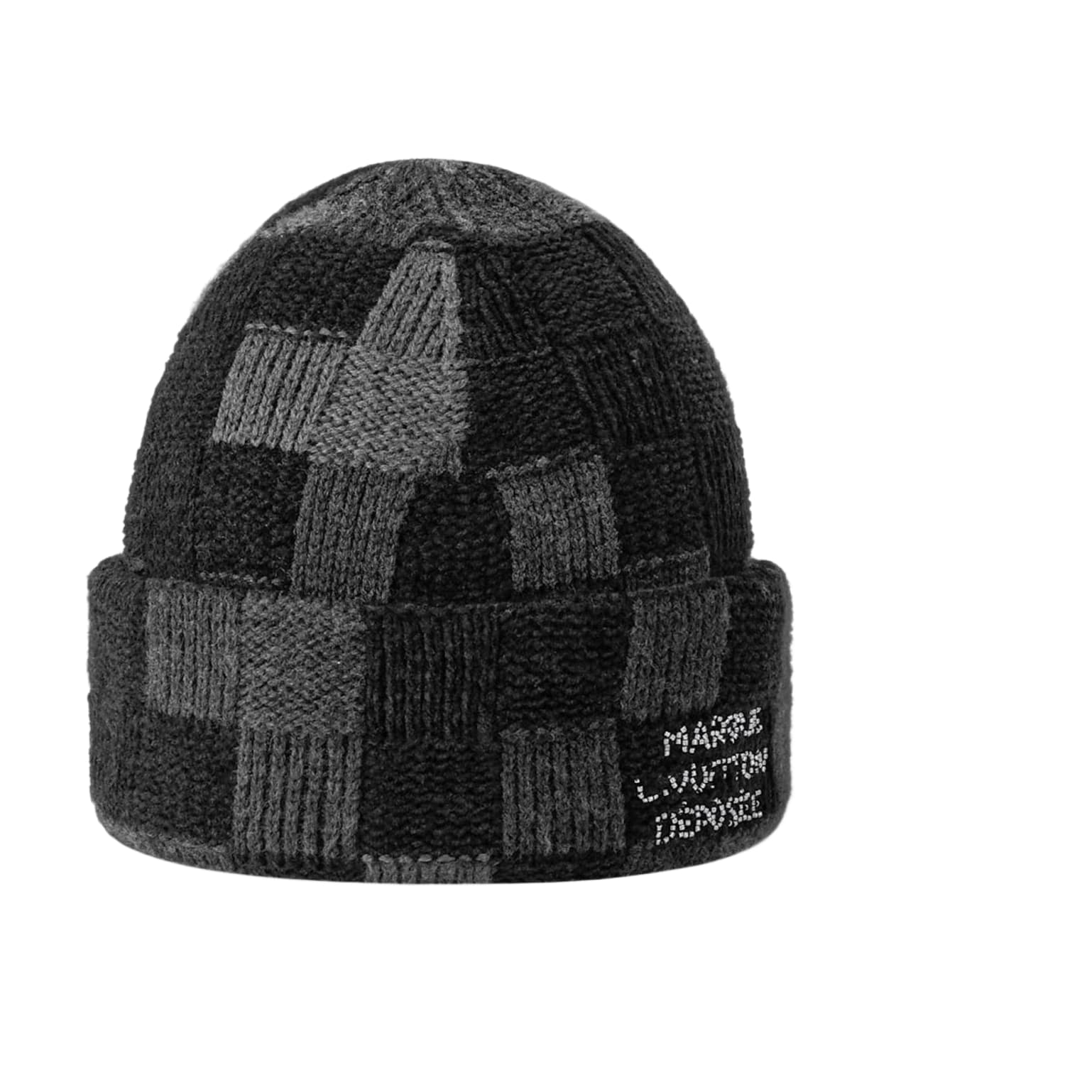 Louis Vuitton LV Crush Damoflage Beanie Black Damoflage