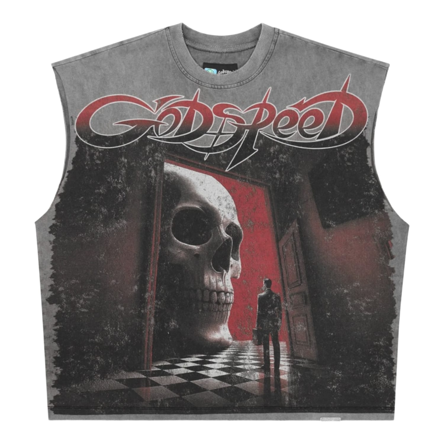Godspeed Fate’s Doorstep Sleeveless T-shirt Grey Wash