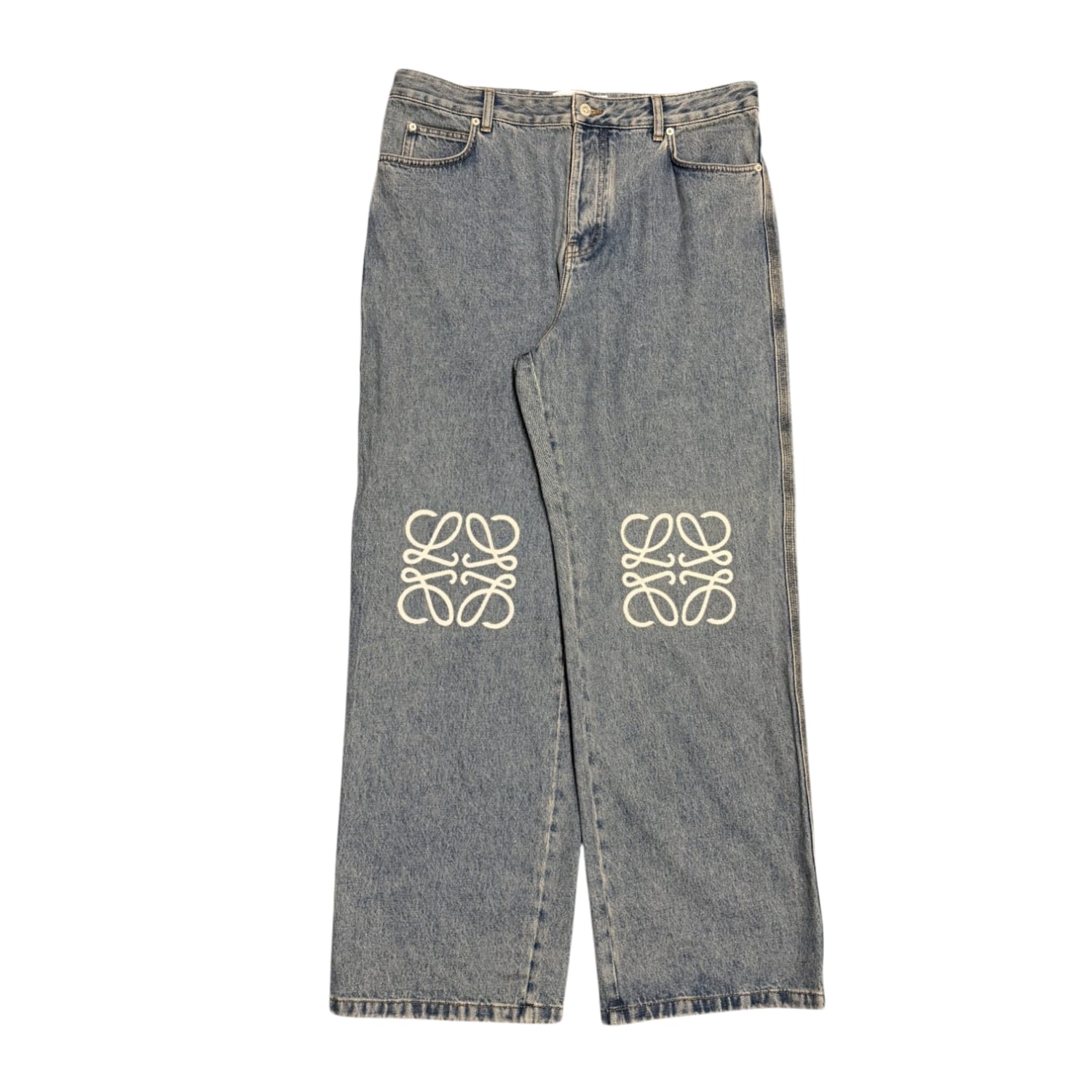 Loewe Anagram Baggy Jeans Denim Blue