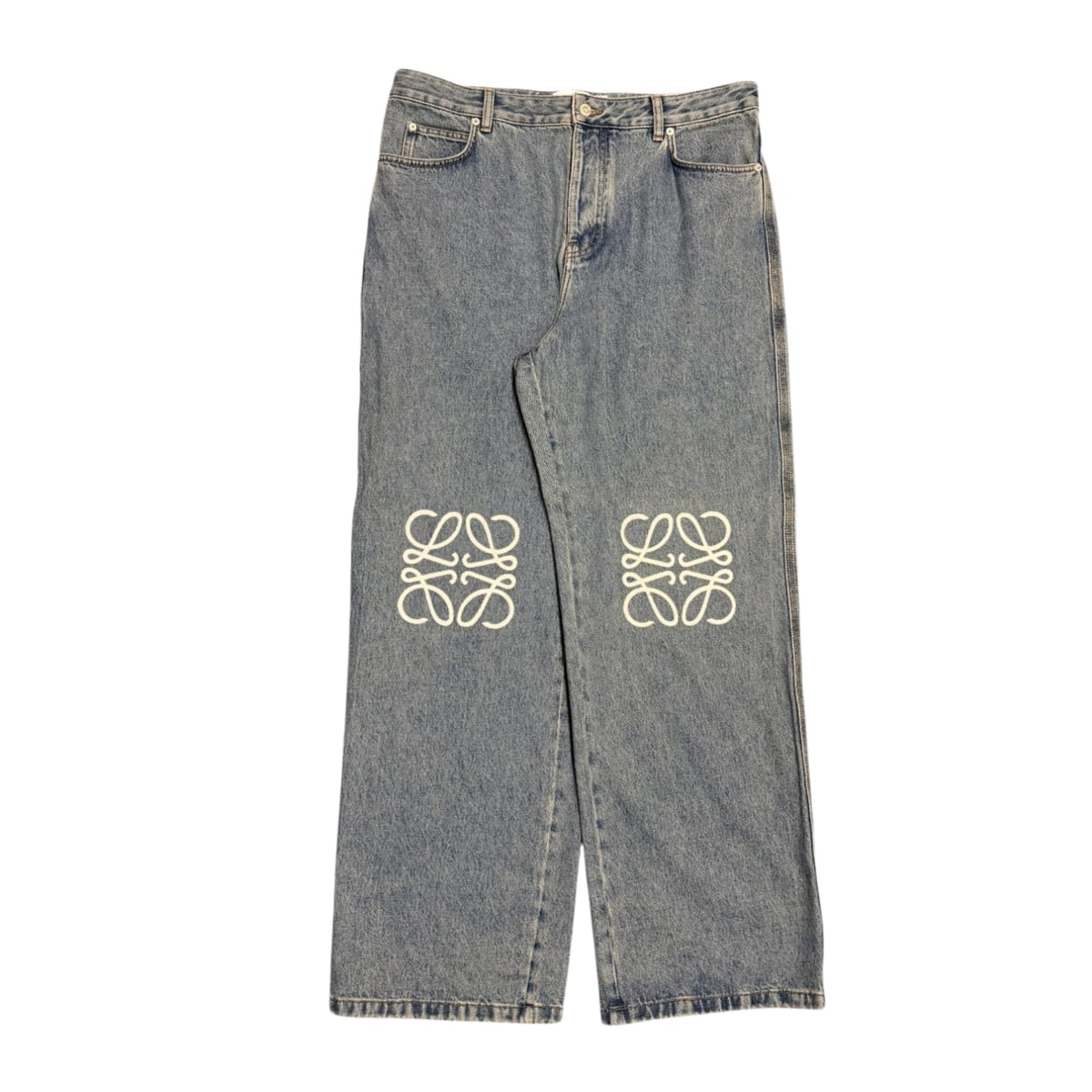 Loewe Anagram Baggy Jeans Denim Blue