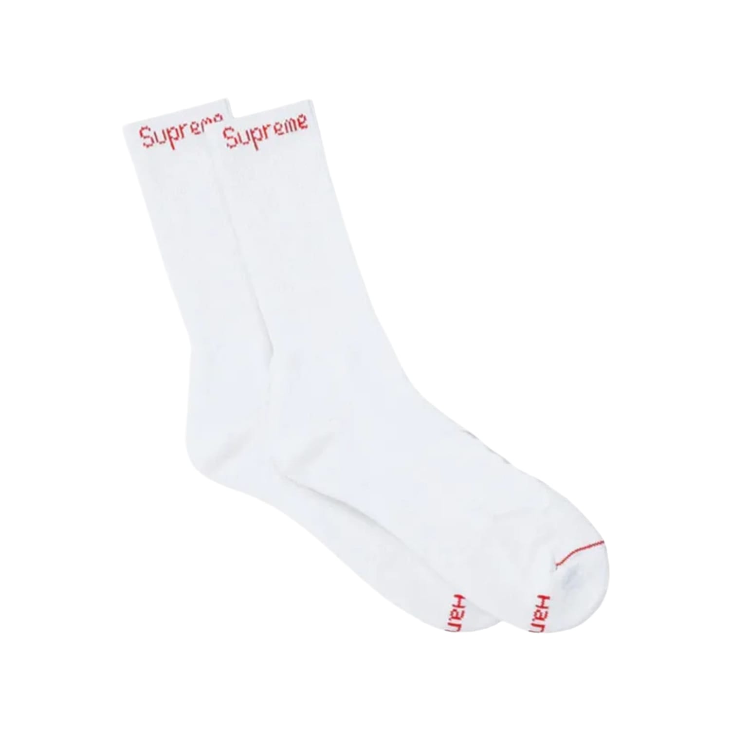 Supreme Hanes Crew Socks White
