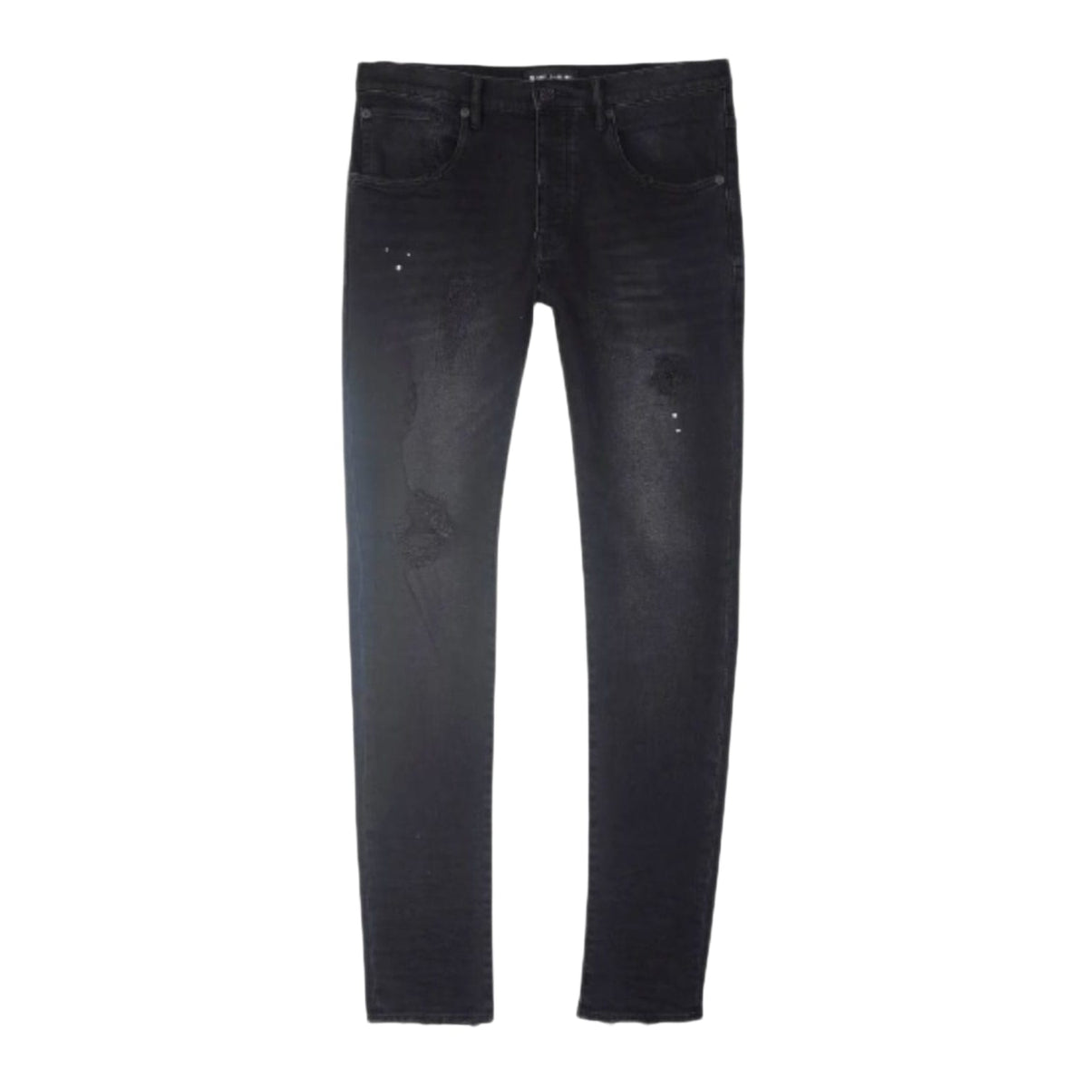 Purple Brand Resin Repair Mid Rise Slim Jean Black
