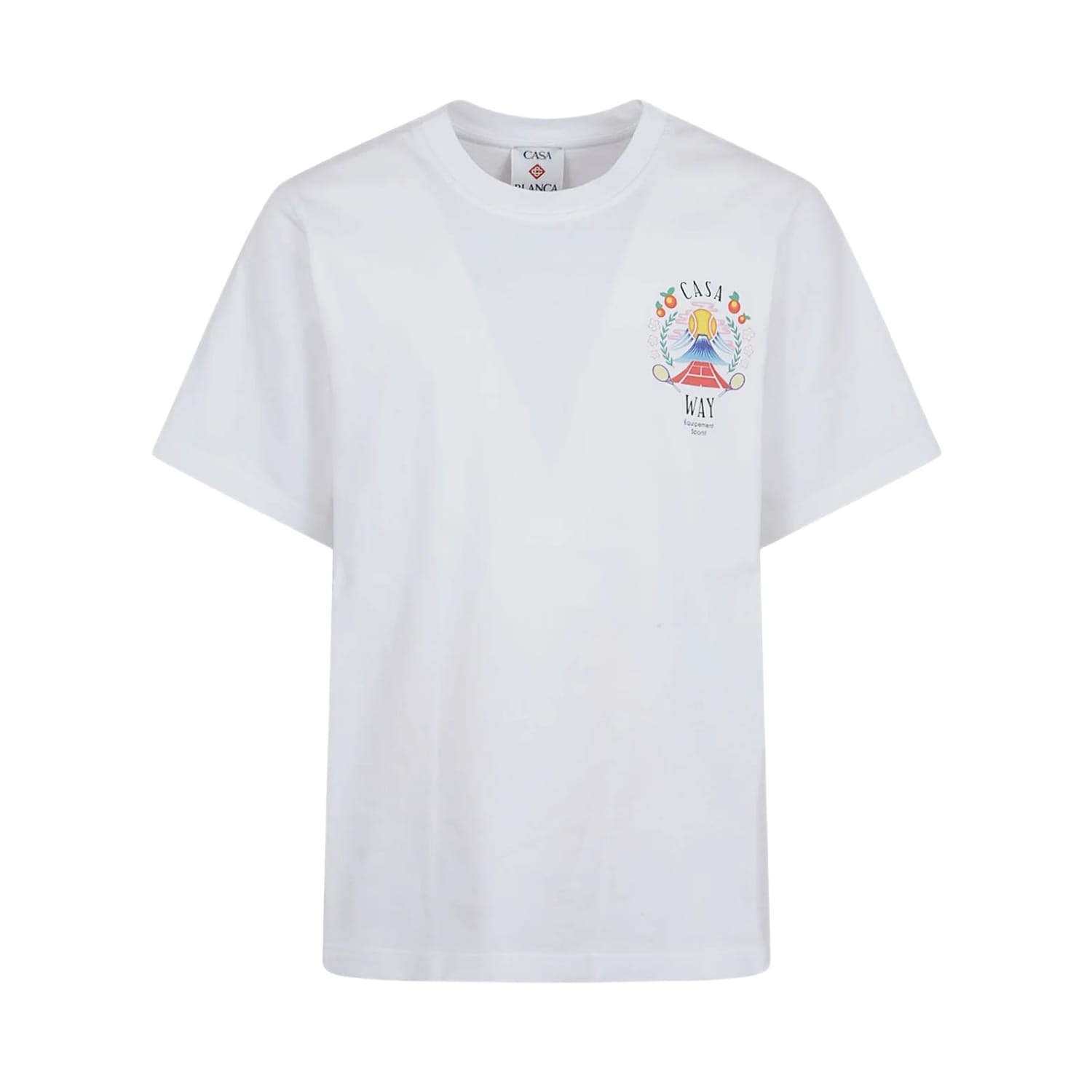 Casablanca Way Mountain Short Sleeve T-Shirt White