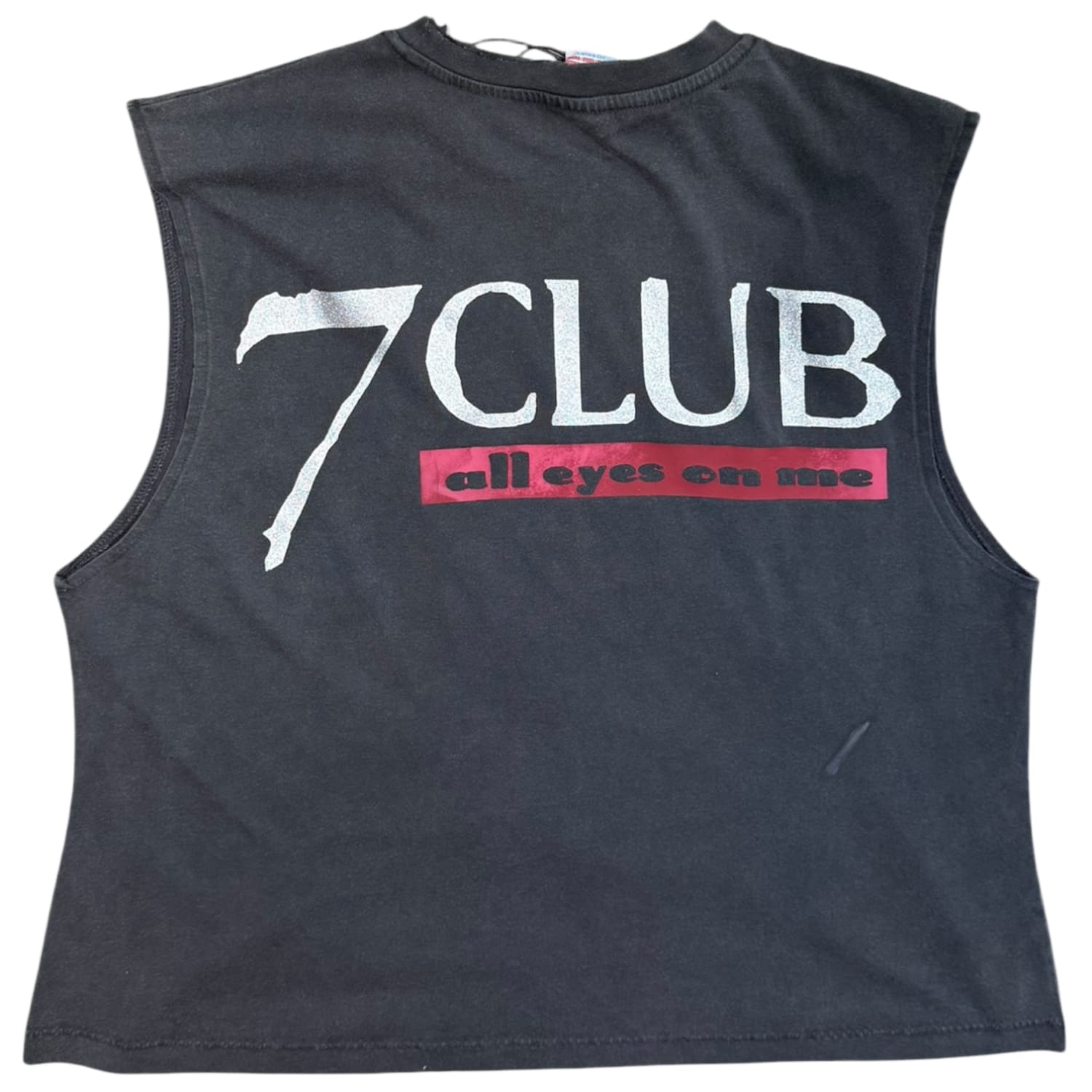Triple Sevens Tupac Sleeveless T-Shirt Faded Black