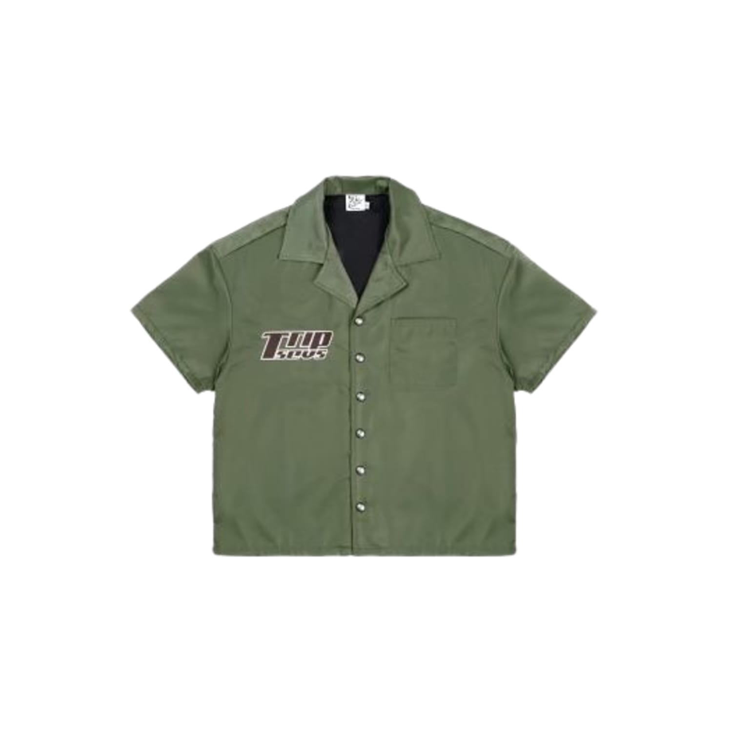 Triple Sevens Nylon Button Up Shirt Green
