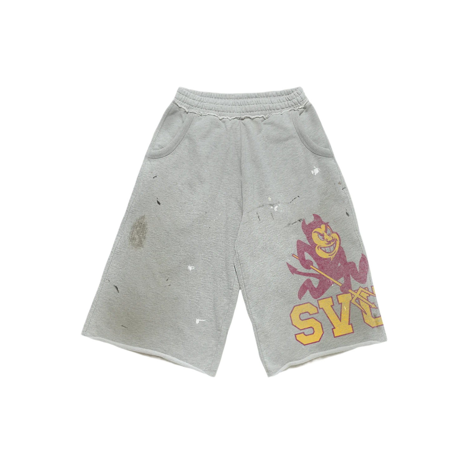 Saint Vanity Gun Devil Long Shorts Grey