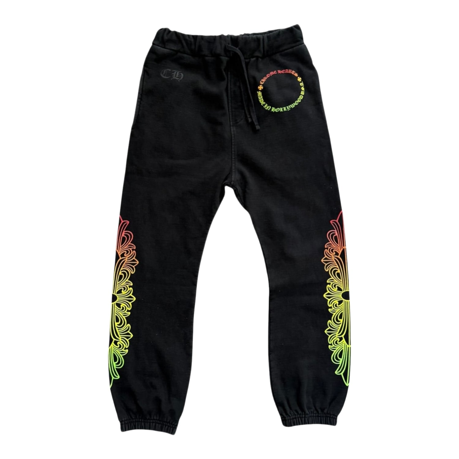 Chrome Hearts Gradient Floral Cross Sweatpants Black