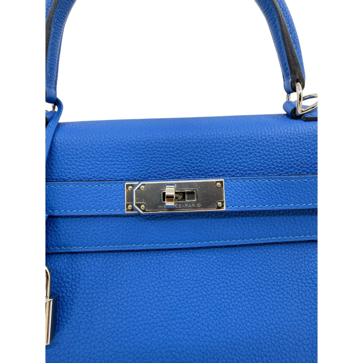Hermes Kelly 28 Retourne Bleu Electric Togo with Palladium Hardware