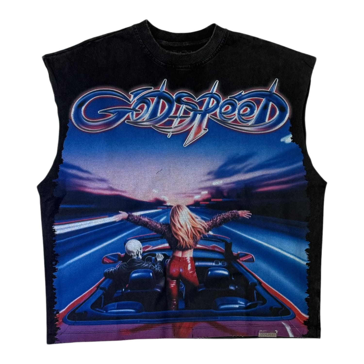 Godspeed FUN Sleeveless T-shirt Black Wash