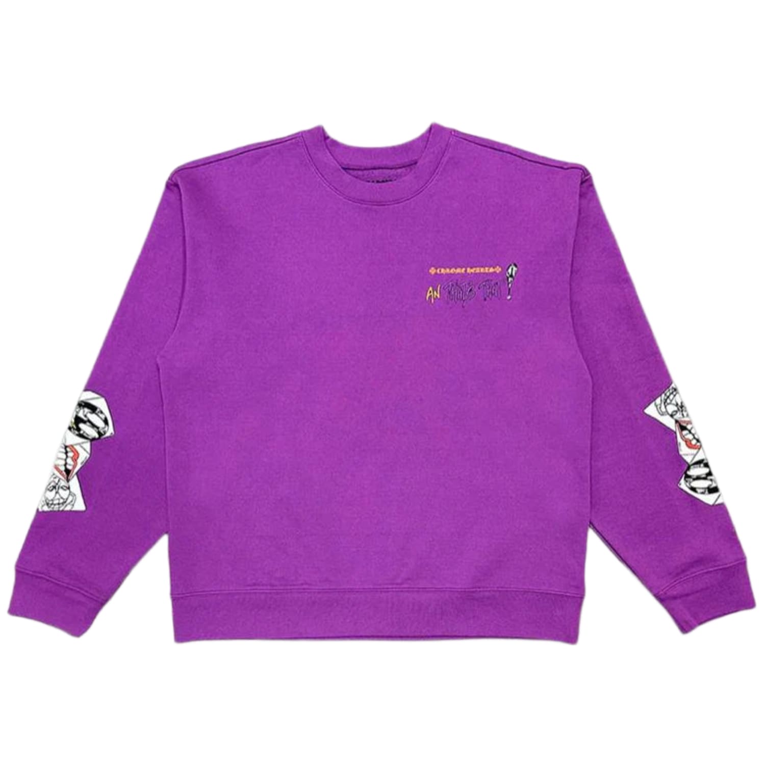 Chrome Hearts Matty Boy I Want More Not Less Crewneck Purple