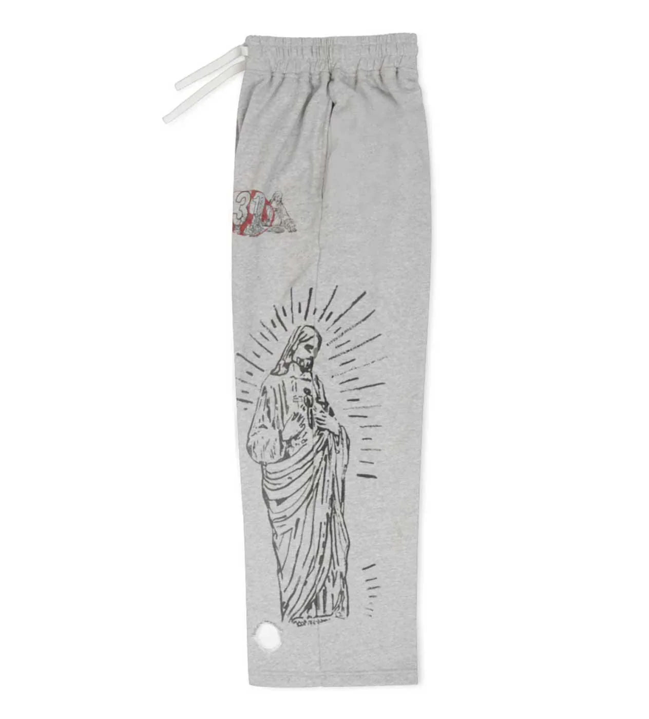 Righteous 3:16 Distressed Sweatpants Grey