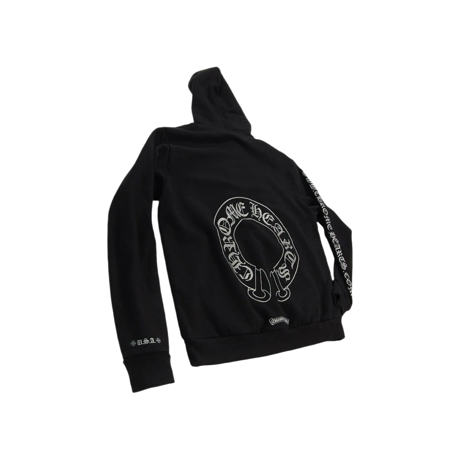 Chrome Hearts Silver Glitter Hoodie Black
