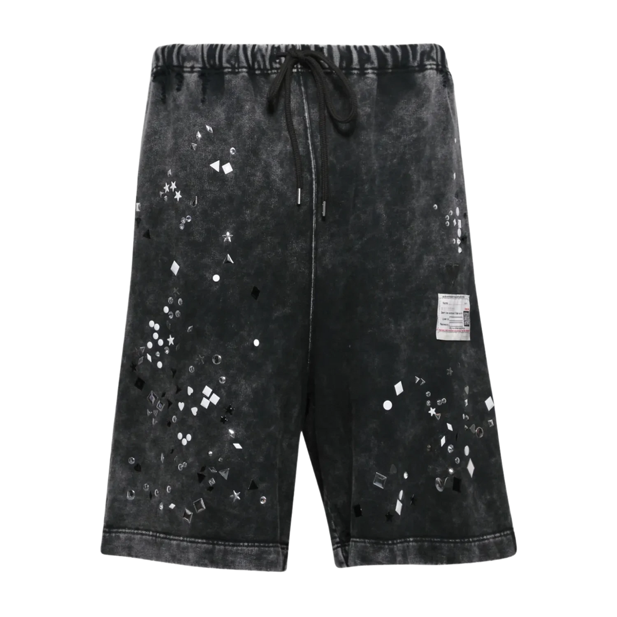 Maison Mihara Yasuhiro Embellished Bleached Shorts