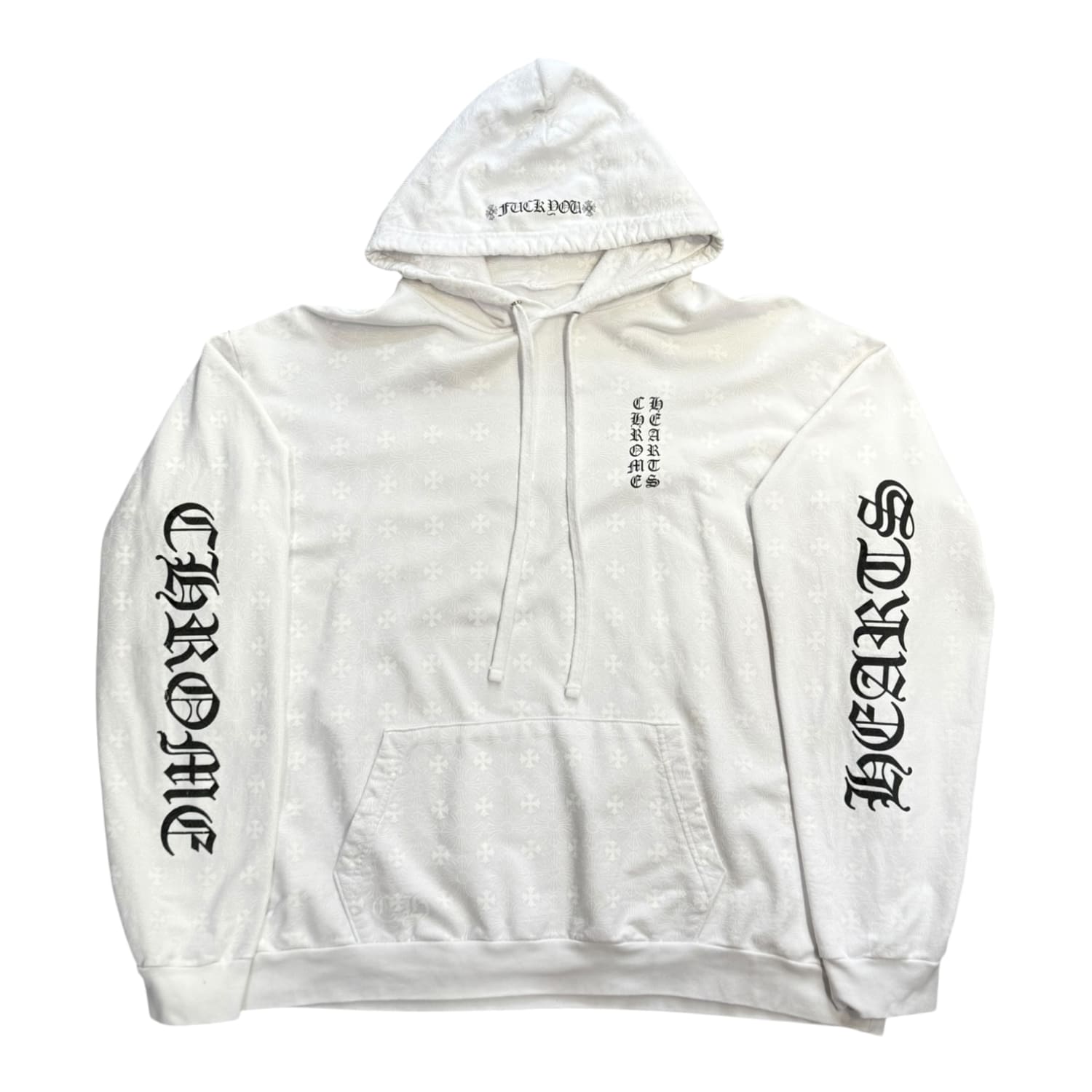 Chrome Hearts Plus Cross Horseshoe Hoodie White