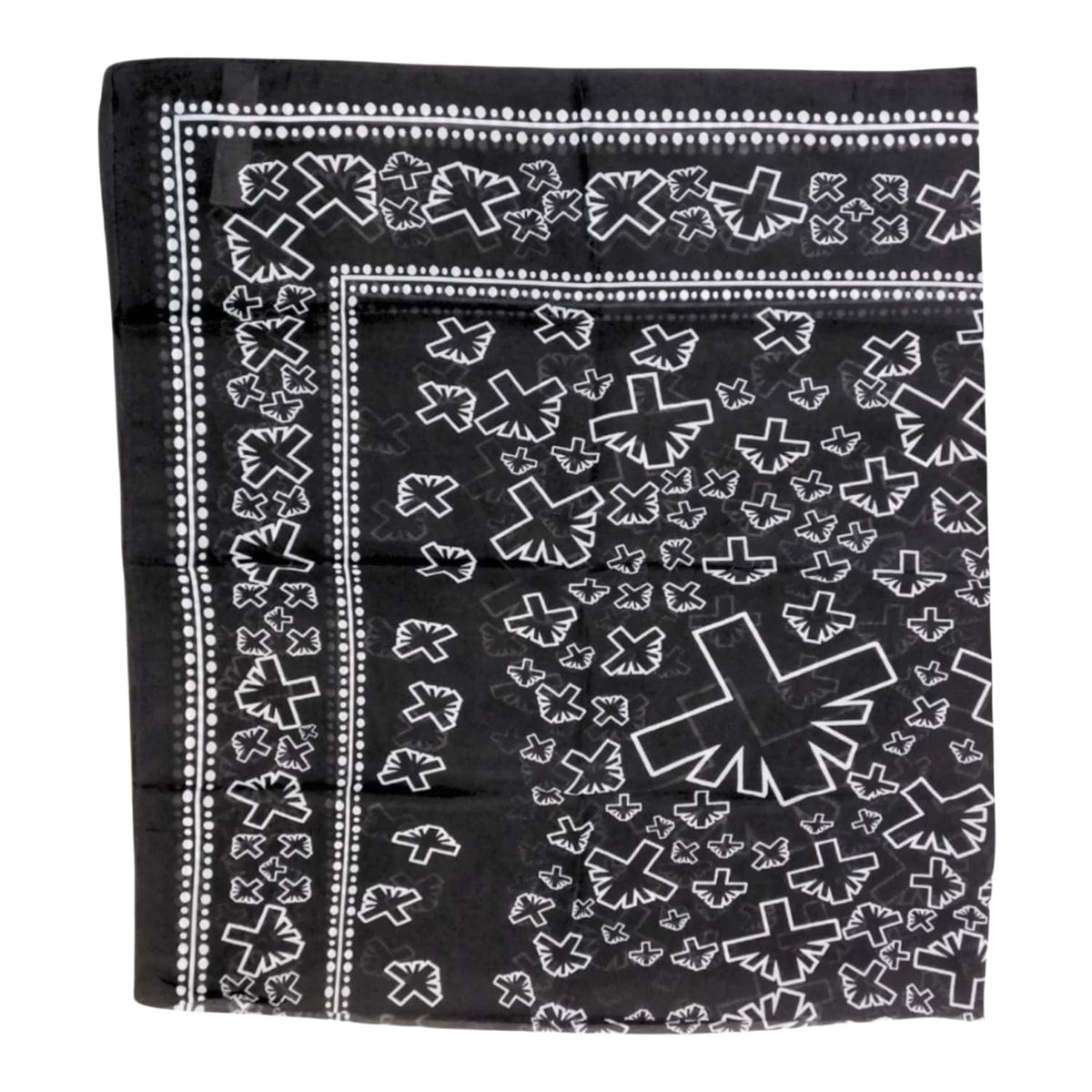 Vertabrae Black Chiffon Scarf