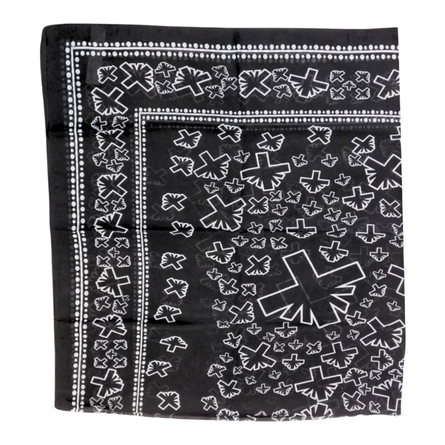 Vertabrae Black Chiffon Scarf