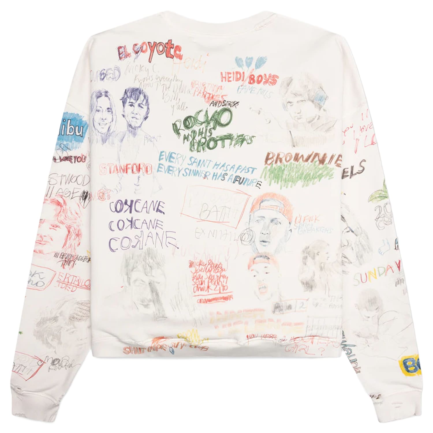 Paly Hollywood Good Times Are Over 2.0 Crewneck Vintage White