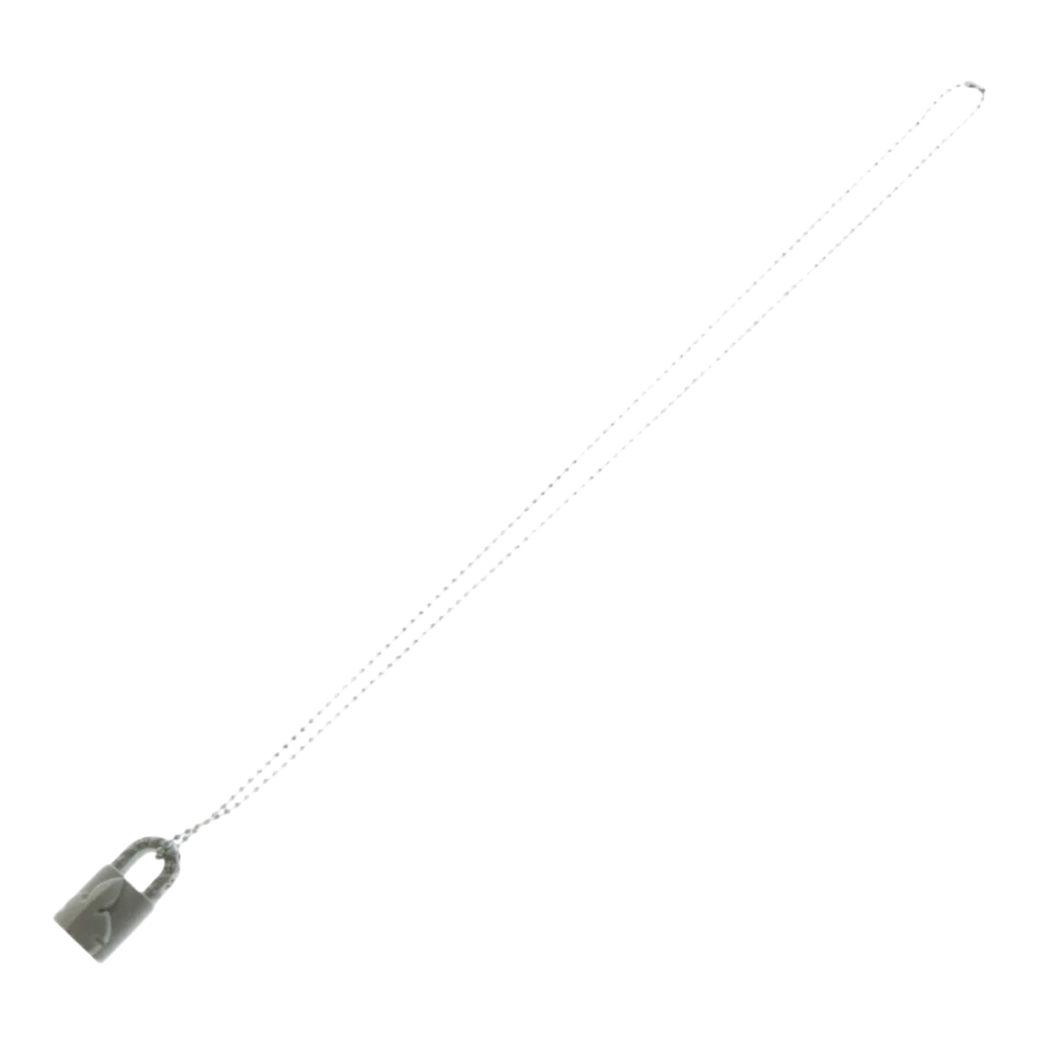 Chrome Hearts Silichrome White Lock Necklace