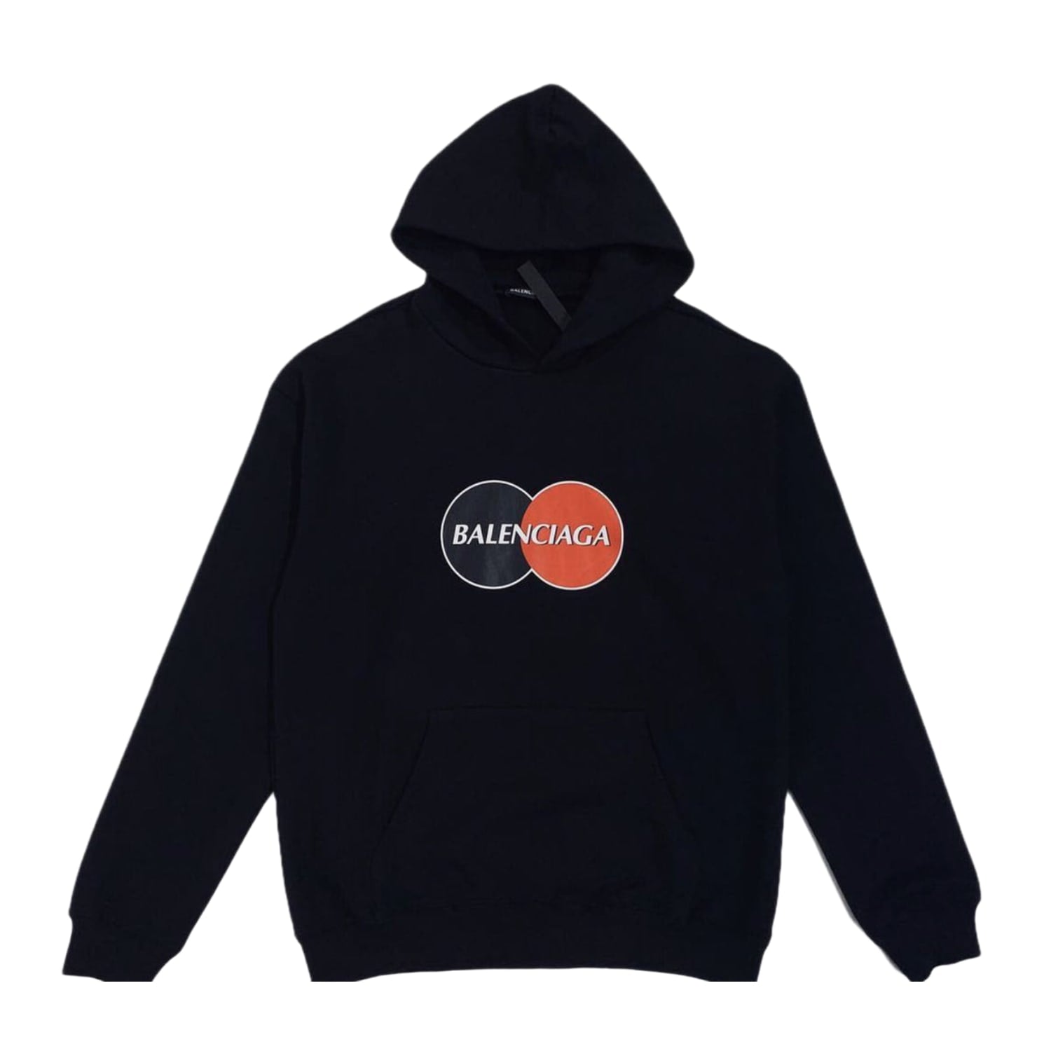 Balenciaga Mastercard Logo Hoodie Black