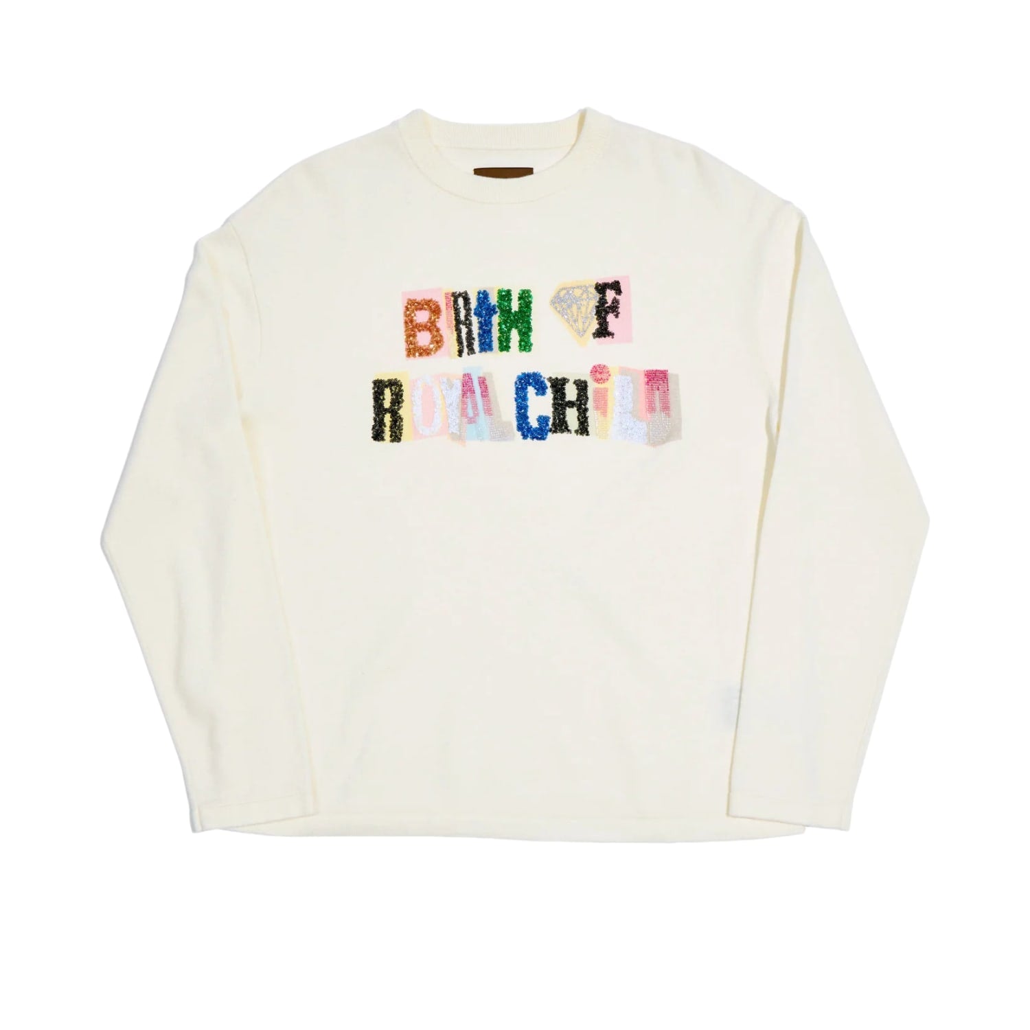 Birth Of Royal Child Sequin Logo Long-Sleeve Tee