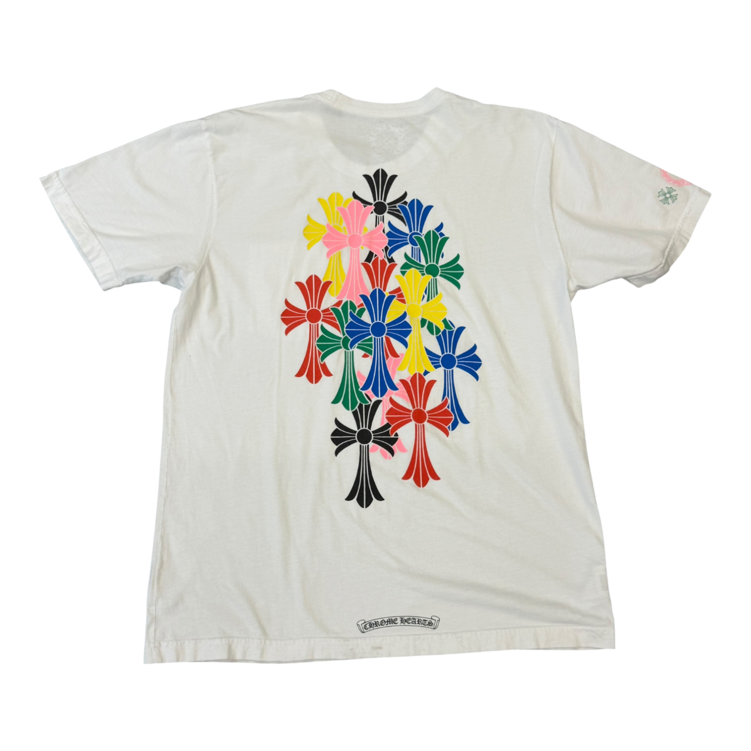 Chrome Hearts Multi Color Cross Cemetery T-shirt White
