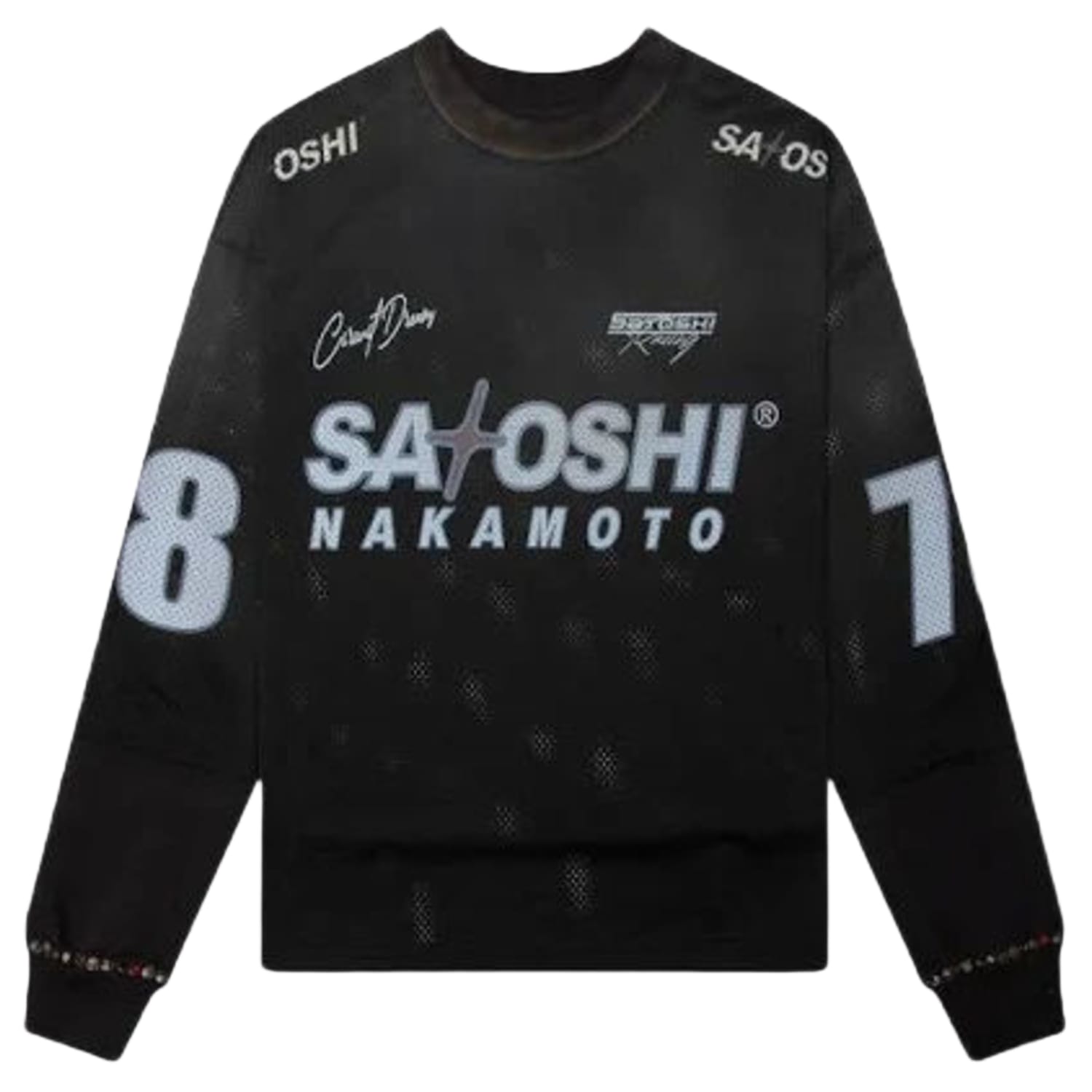 Satoshi Nakamoto Mesh Moto Jersey Black