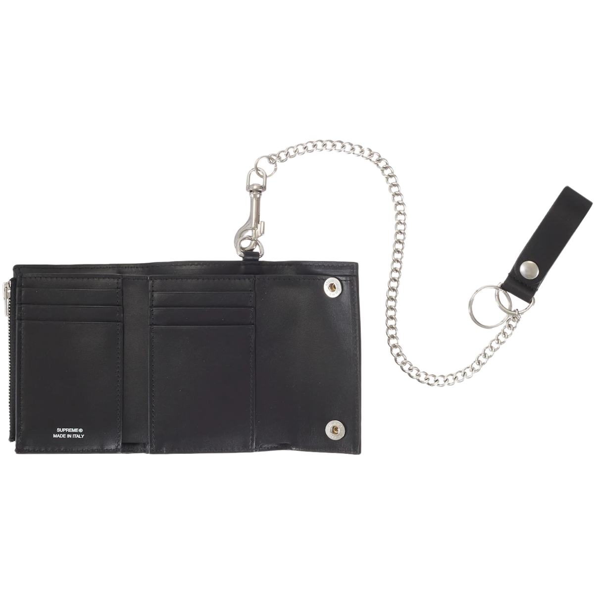 Supreme Leather Chain Wallet (SS26) Black