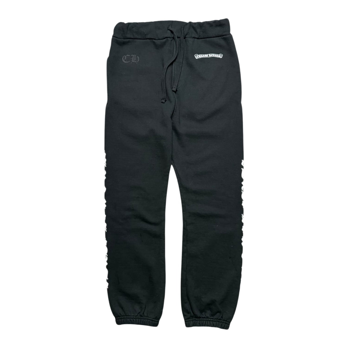 Chrome Hearts Scroll Logo Script Sweatpants Black - Like New