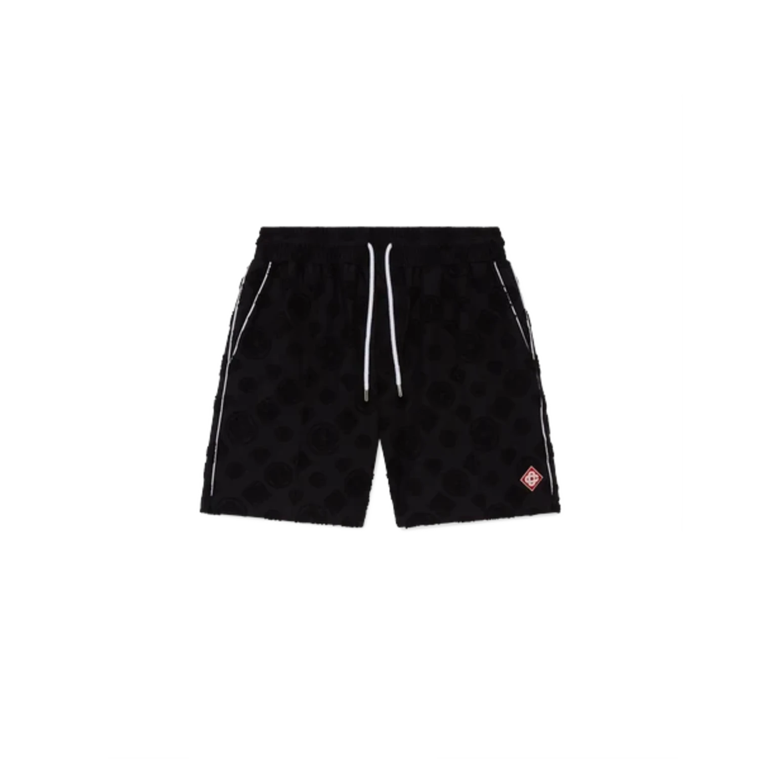 Casablanca Towelling Monogram Shorts Black