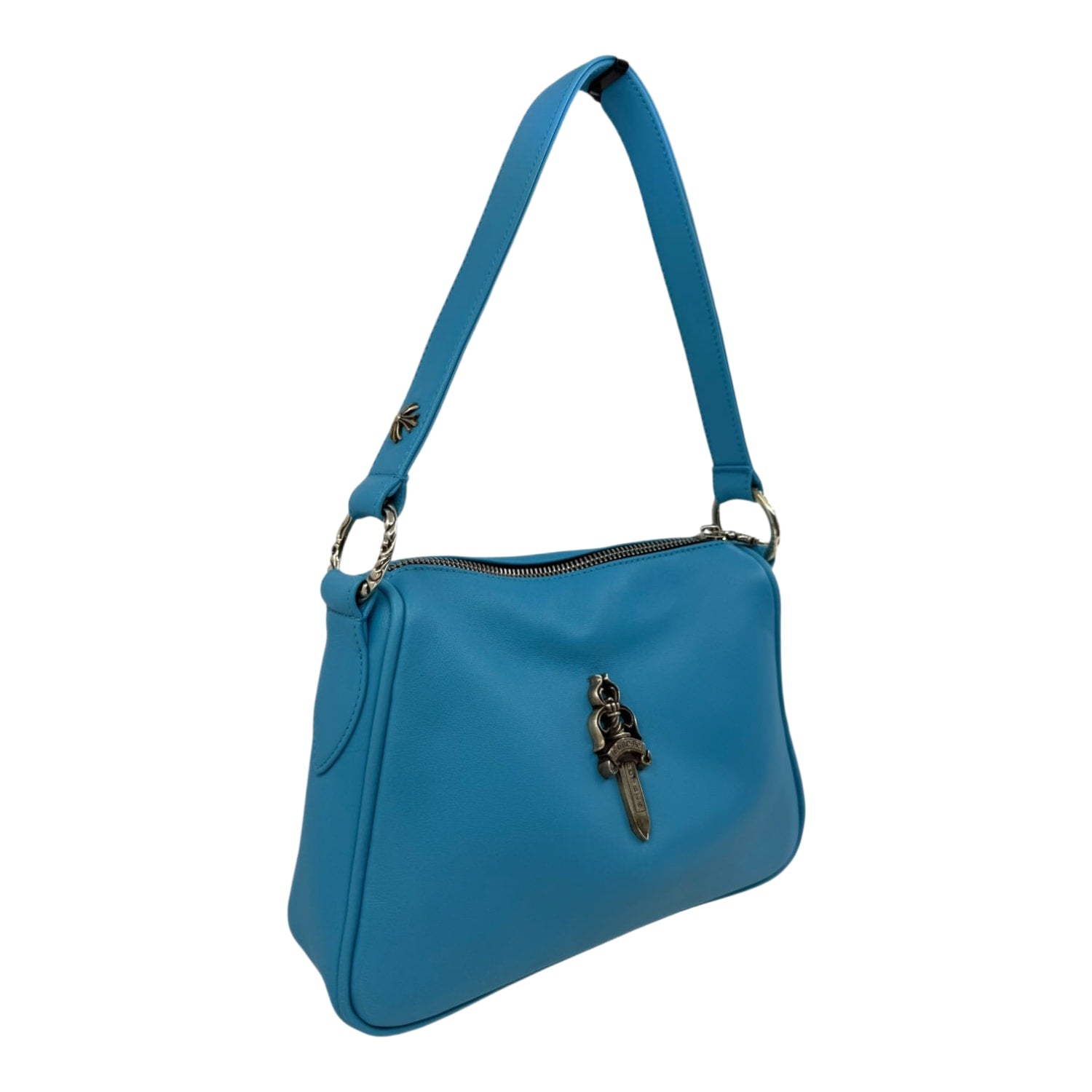 Chrome Hearts Silver Dagger Baby Blue Chicken Nugget Calfskin Leather Bag