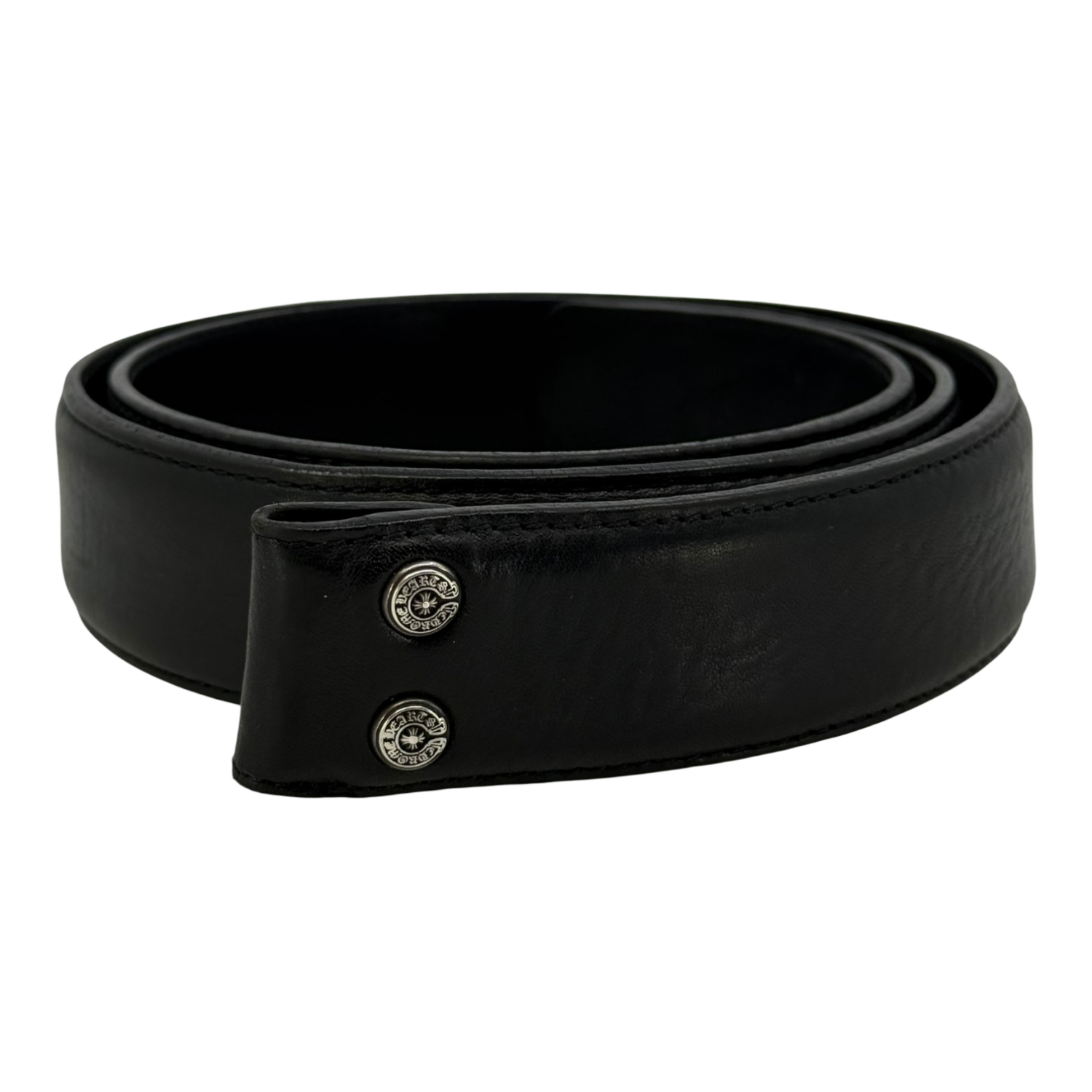 Chrome Hearts Black Leather Belt Strap - Size 36