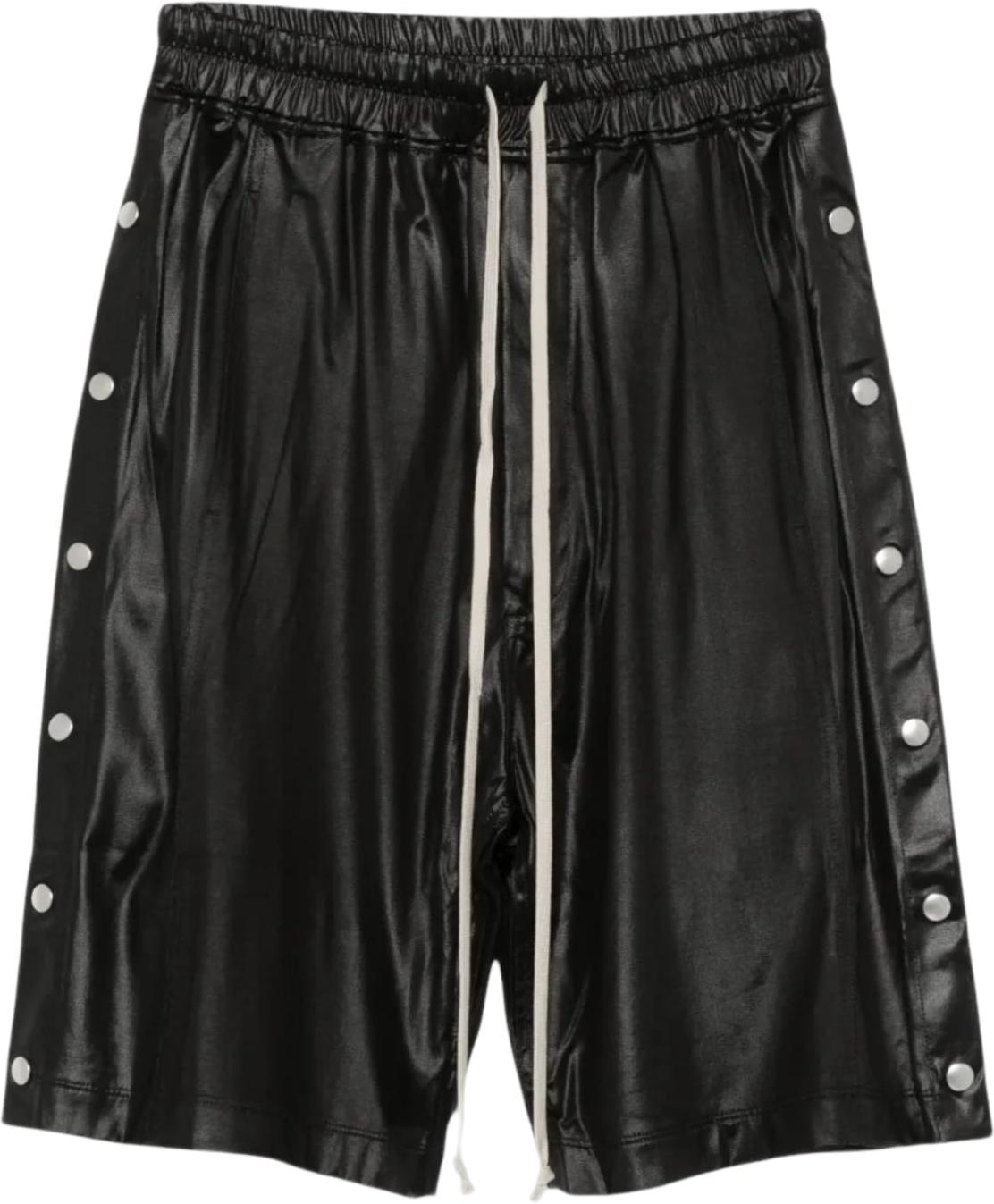 Rick Owen Nylon Wide Pusher Shorts Black