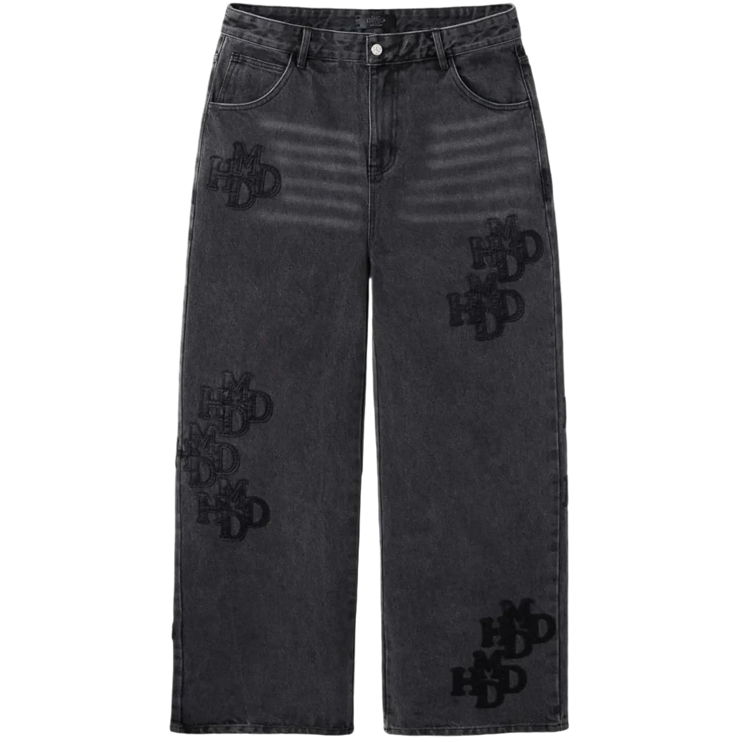 Happy Memories Don't Die HMDD Double Black Patch Jeans