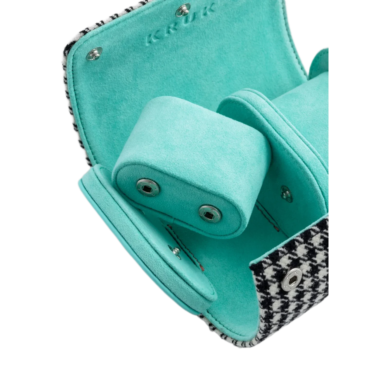 Kruk Black White Pepita Tiffany Blue 2 Watch Case