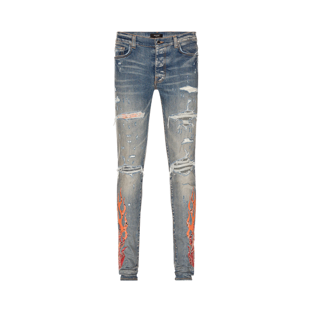 Amiri Bandana Flame Jeans Clay Indigo/Orange