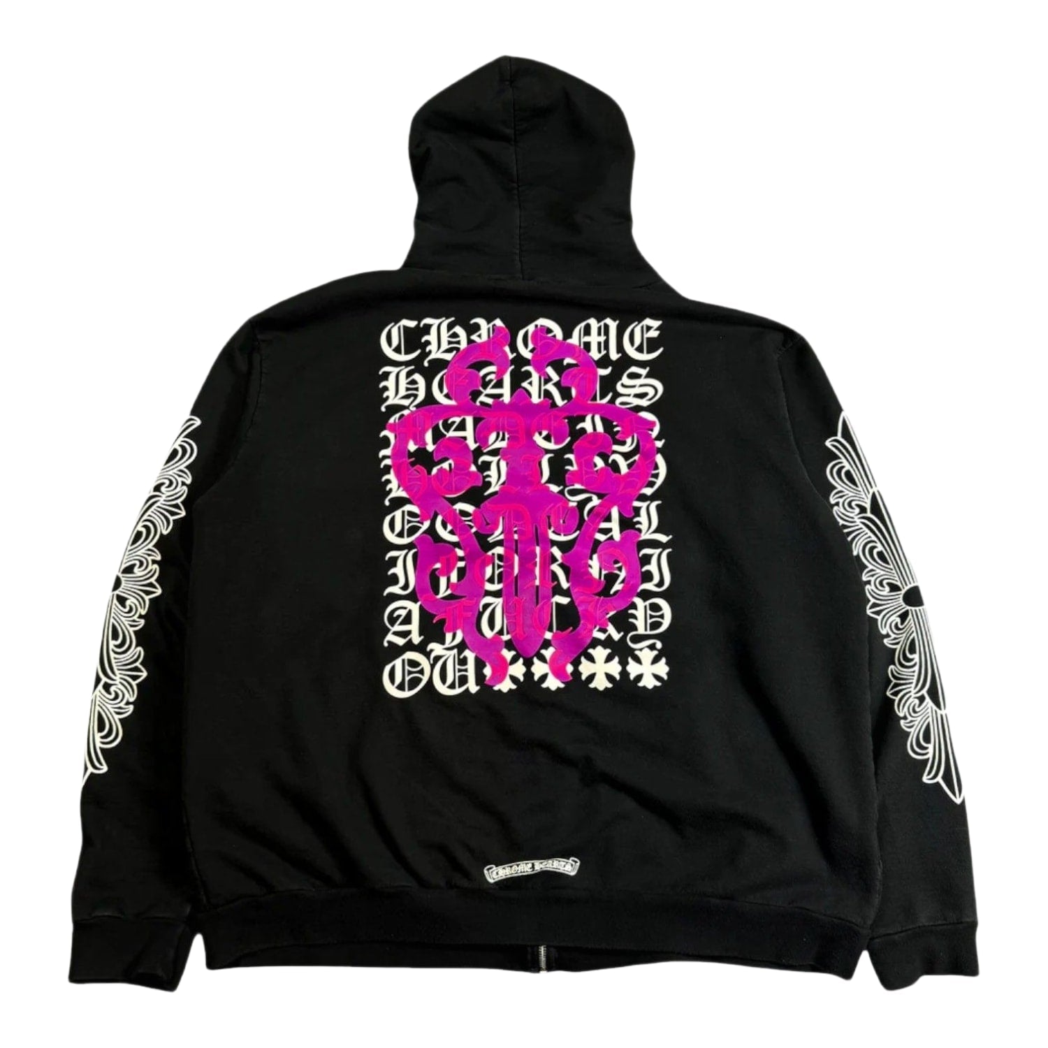 Chrome Hearts Eye Chart Dagger Zip-Up Hoodie Black