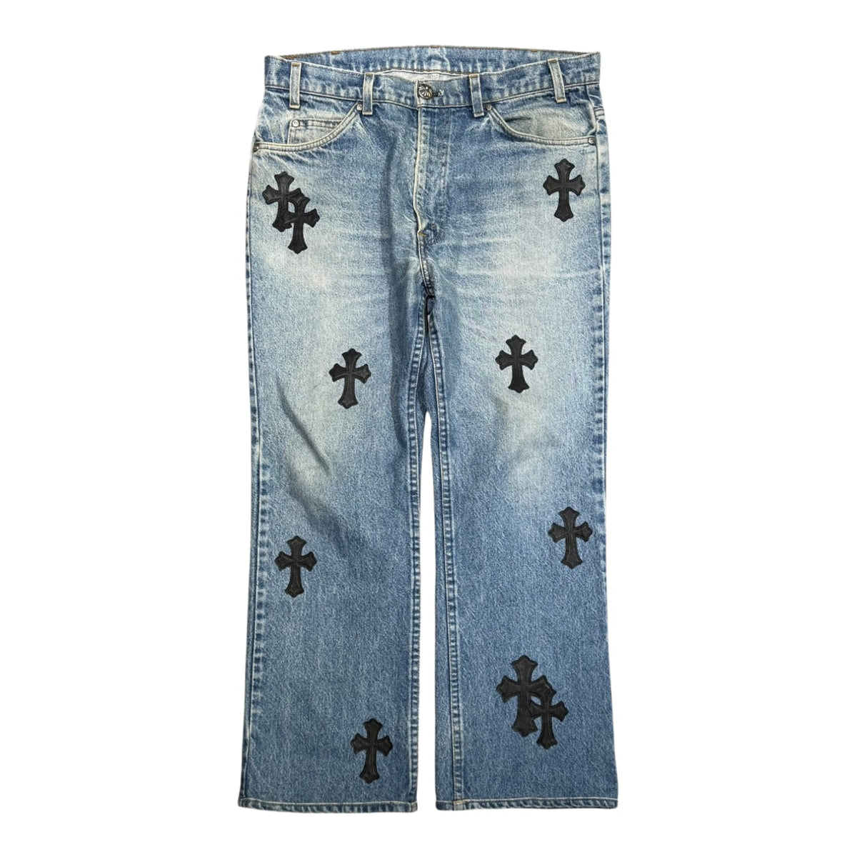 Chrome Hearts Levi's 517 Black Cross Patch Jeans