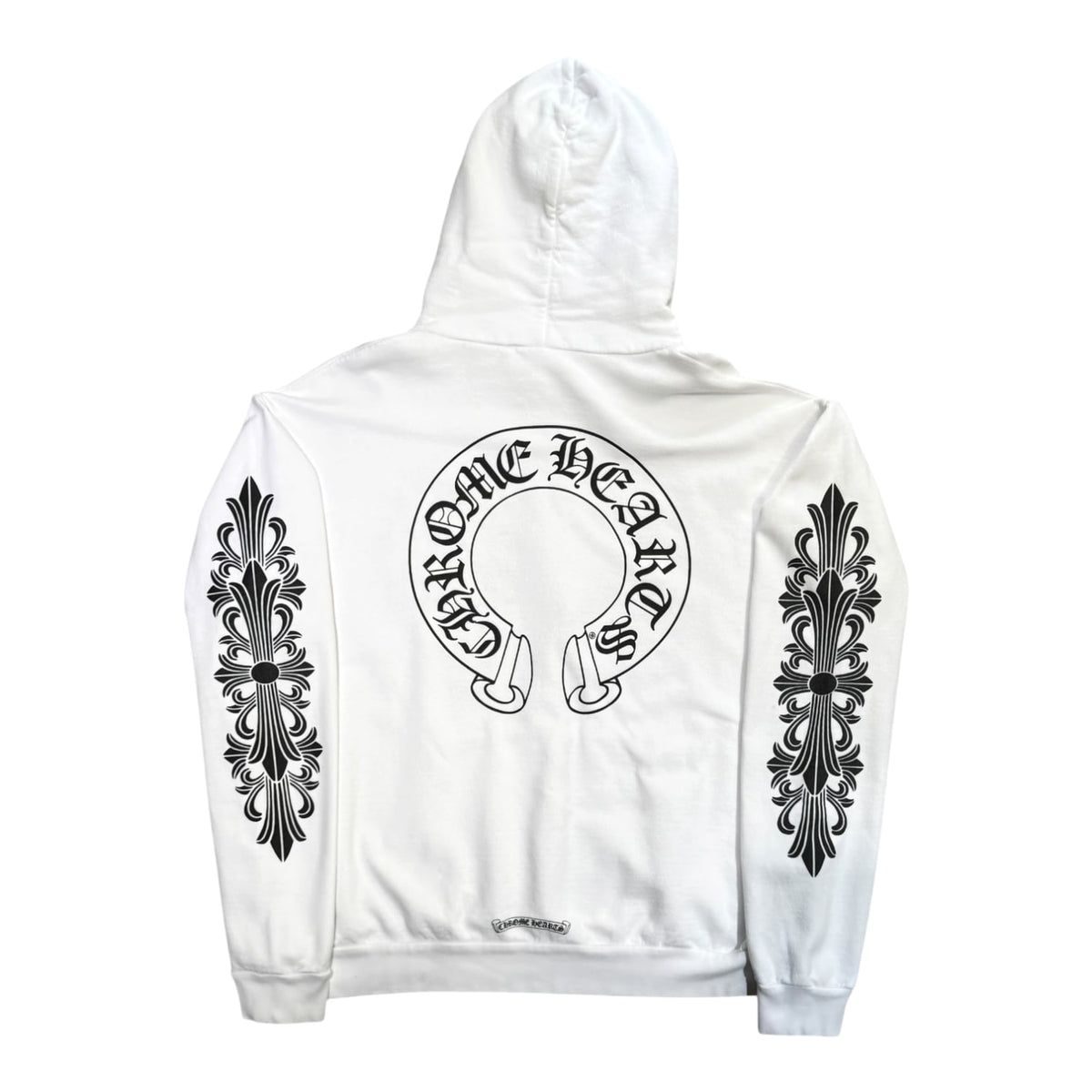 Chrome Hearts Horseshoe Floral Hoodie White