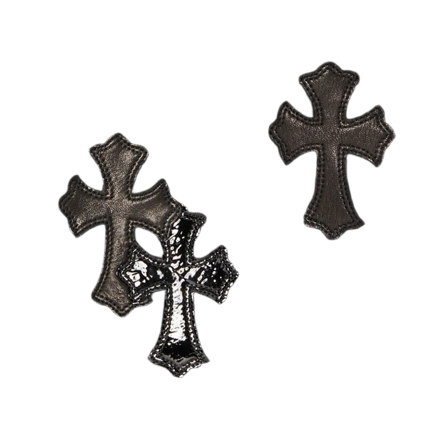 Chrome Hearts Ponyhair Cross Quarter Zip Black
